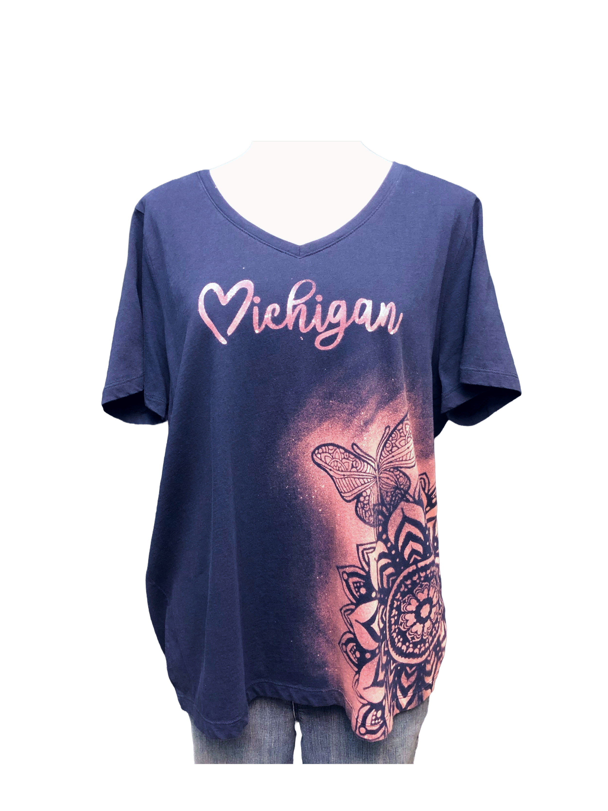 Short Sleeve Michigan word N9H9CU front.png