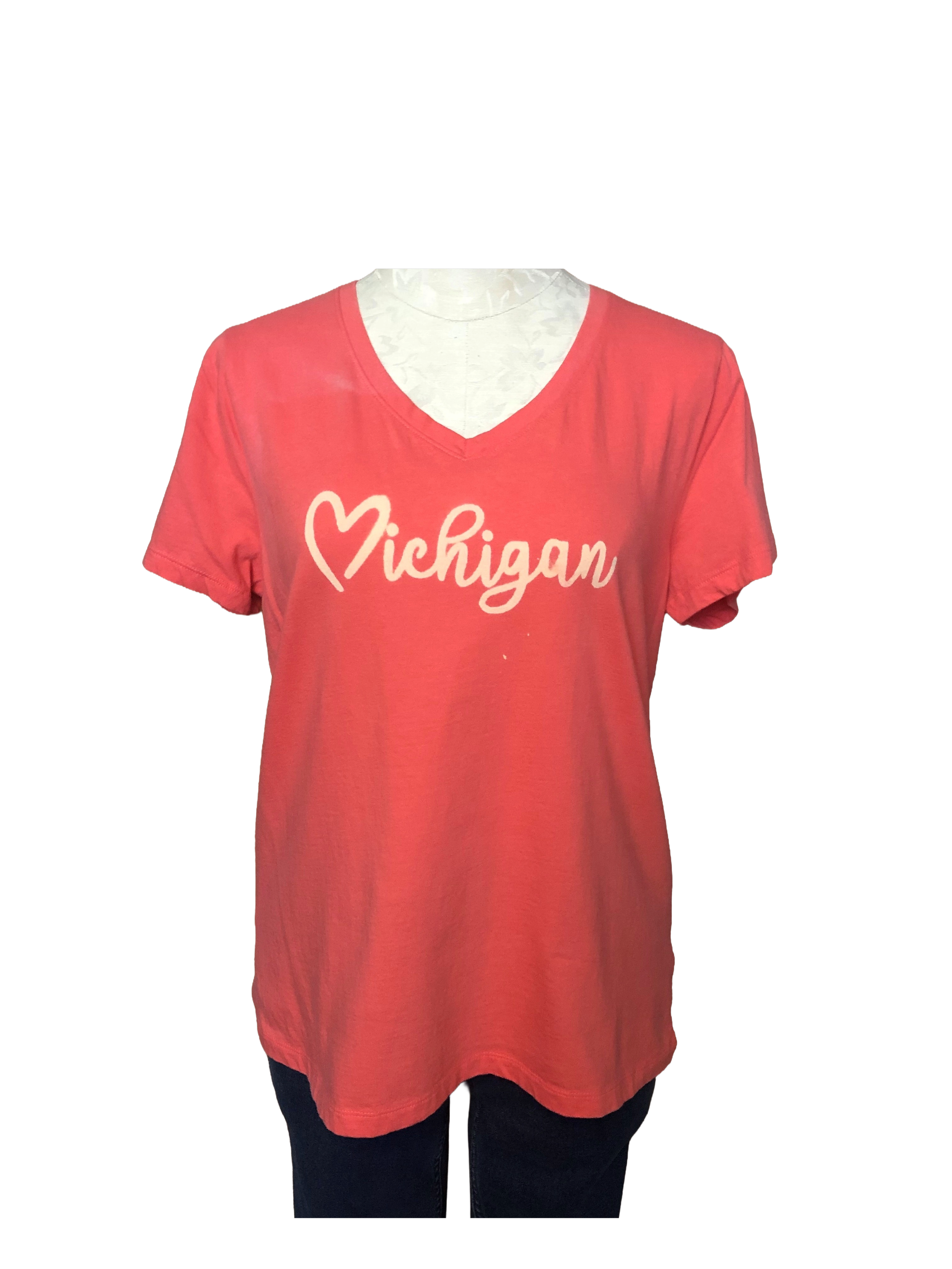 Short Sleeve Michigan Top - Womens L