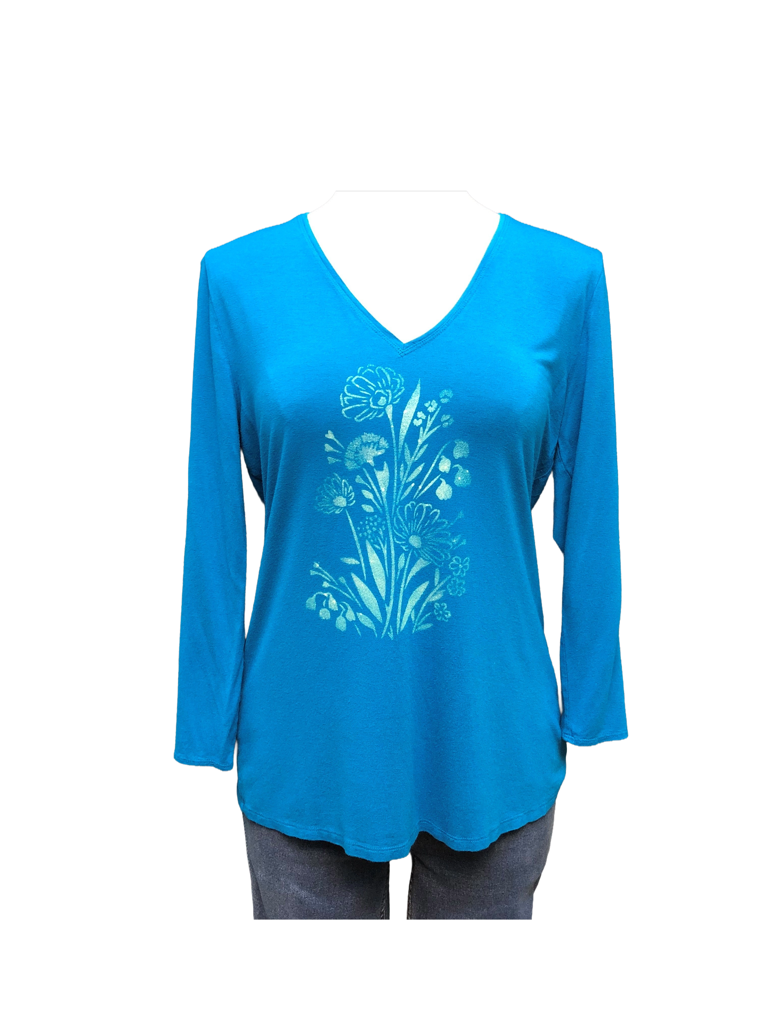 Long Sleeve Wildflower Top - Womens L