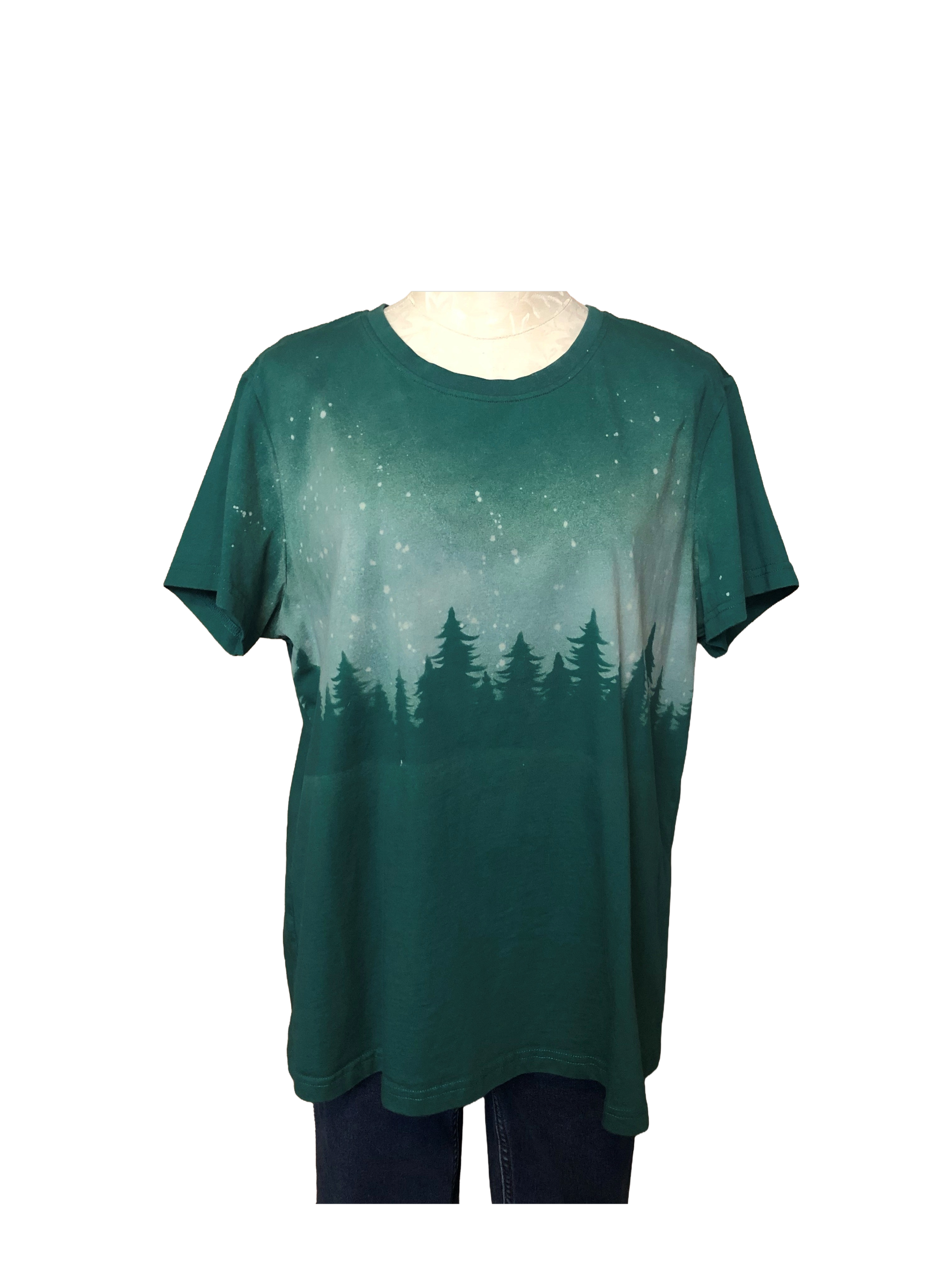 Starry Night Tree Short Sleeve Top - Womens 2XL