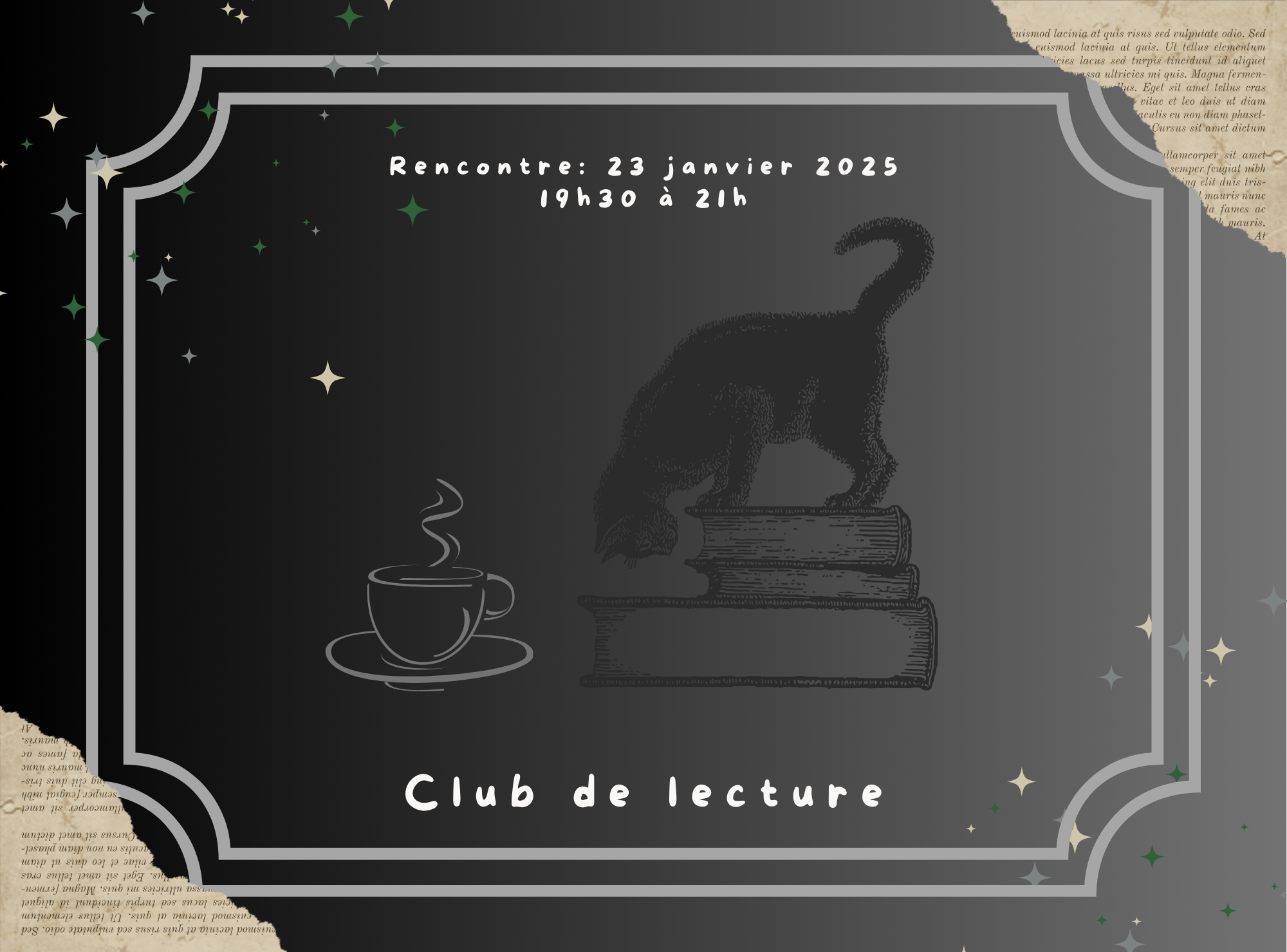Groupe de lecture mensuel - janvier 2025