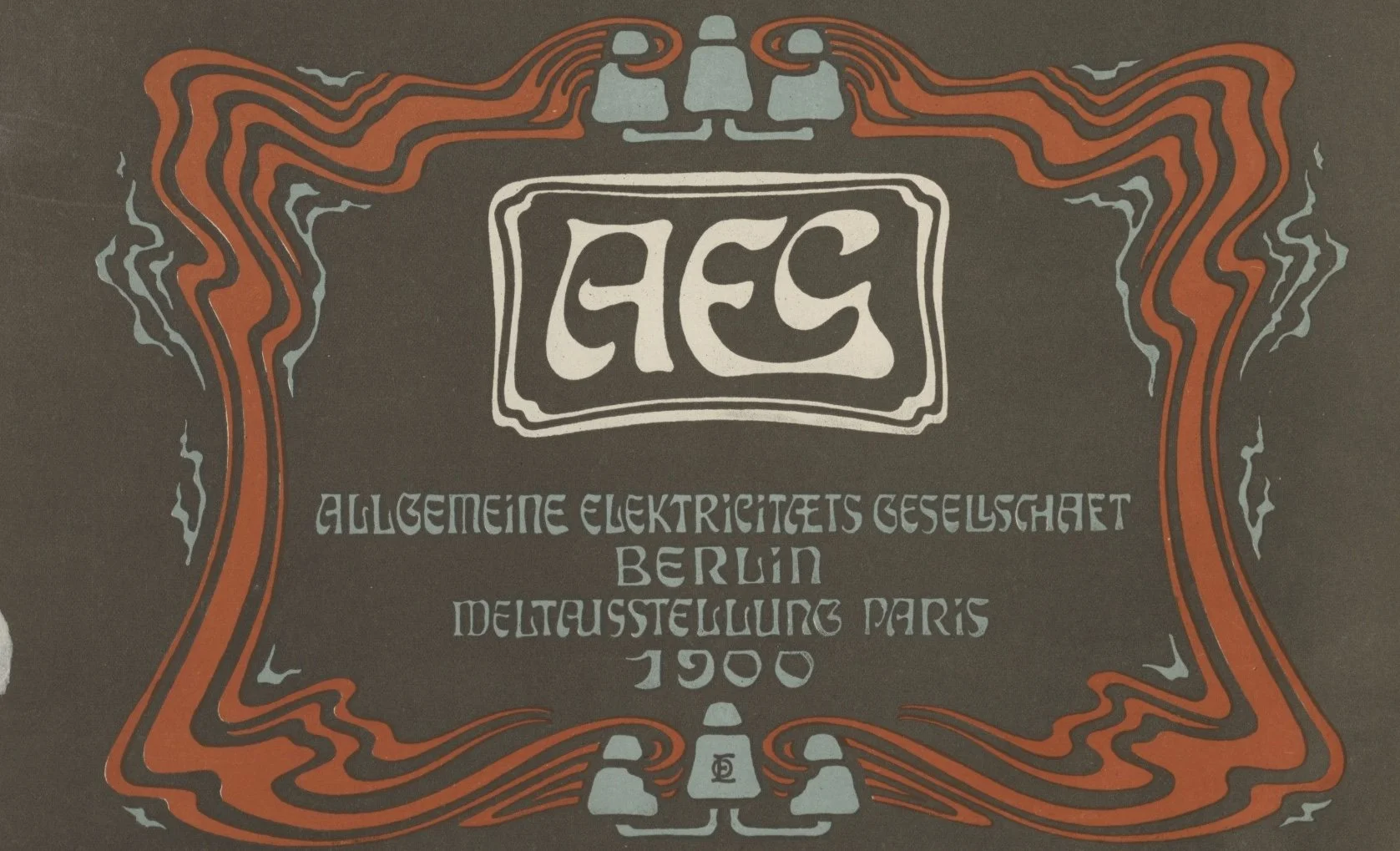 I was inspired by Otto Eckmann's title page for AEG’s book in the 1900 Paris Exposition relating to electricity.
