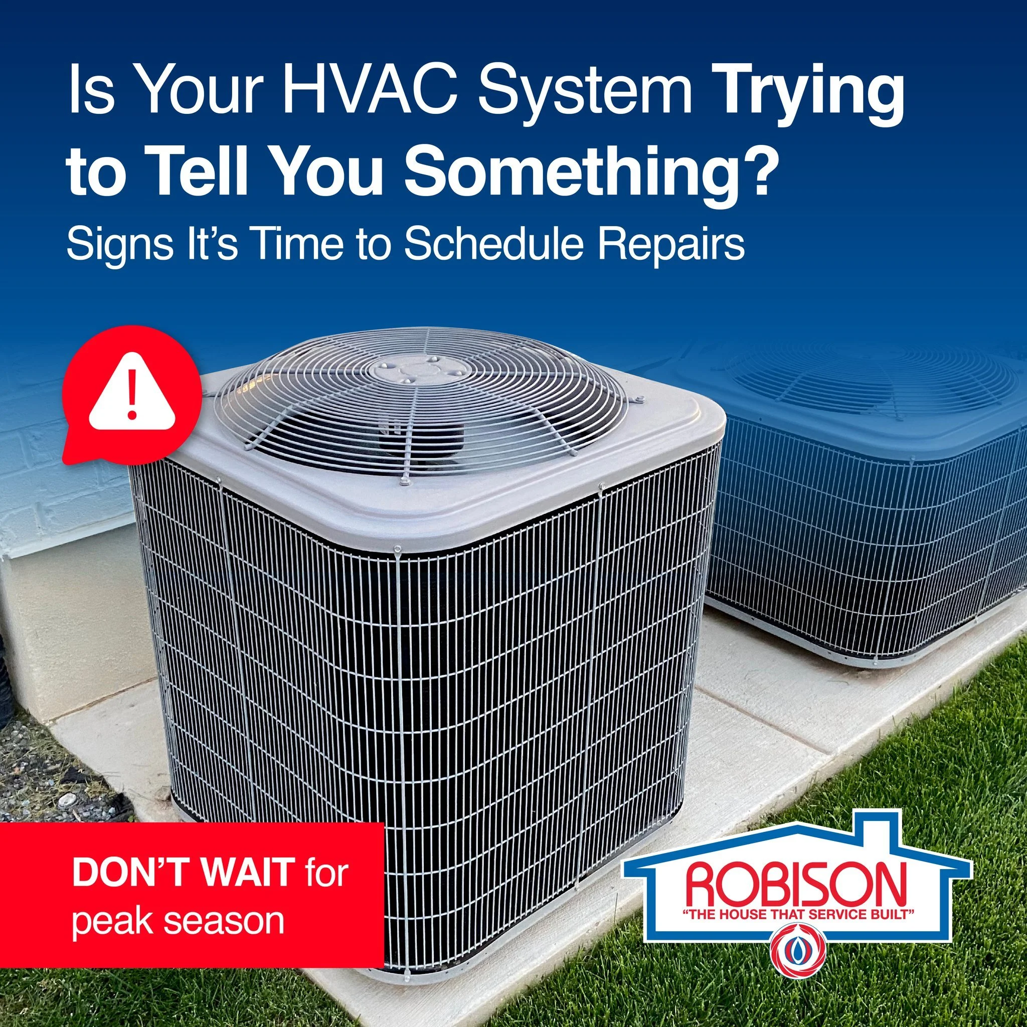 Your HVAC system works year-round to keep your home comfortable and your indoor air safe. But when something isn&rsquo;t working quite right, it usually gives you signs.

As we head into spring, now is the perfect time to pay attention before the sum
