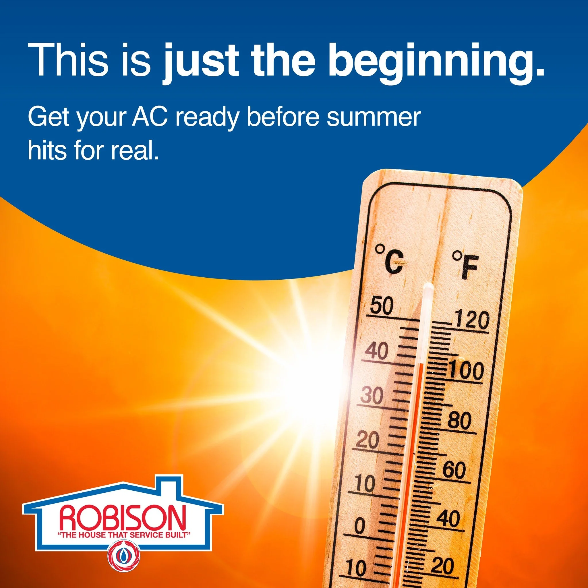 The Northeast is getting its first real taste of summer this week &mdash; and this is just a preview 🌡️ If your AC is struggling now, it's only going to work harder in July and August. Get ahead of it while you can. Robison is booking tune-ups now. 