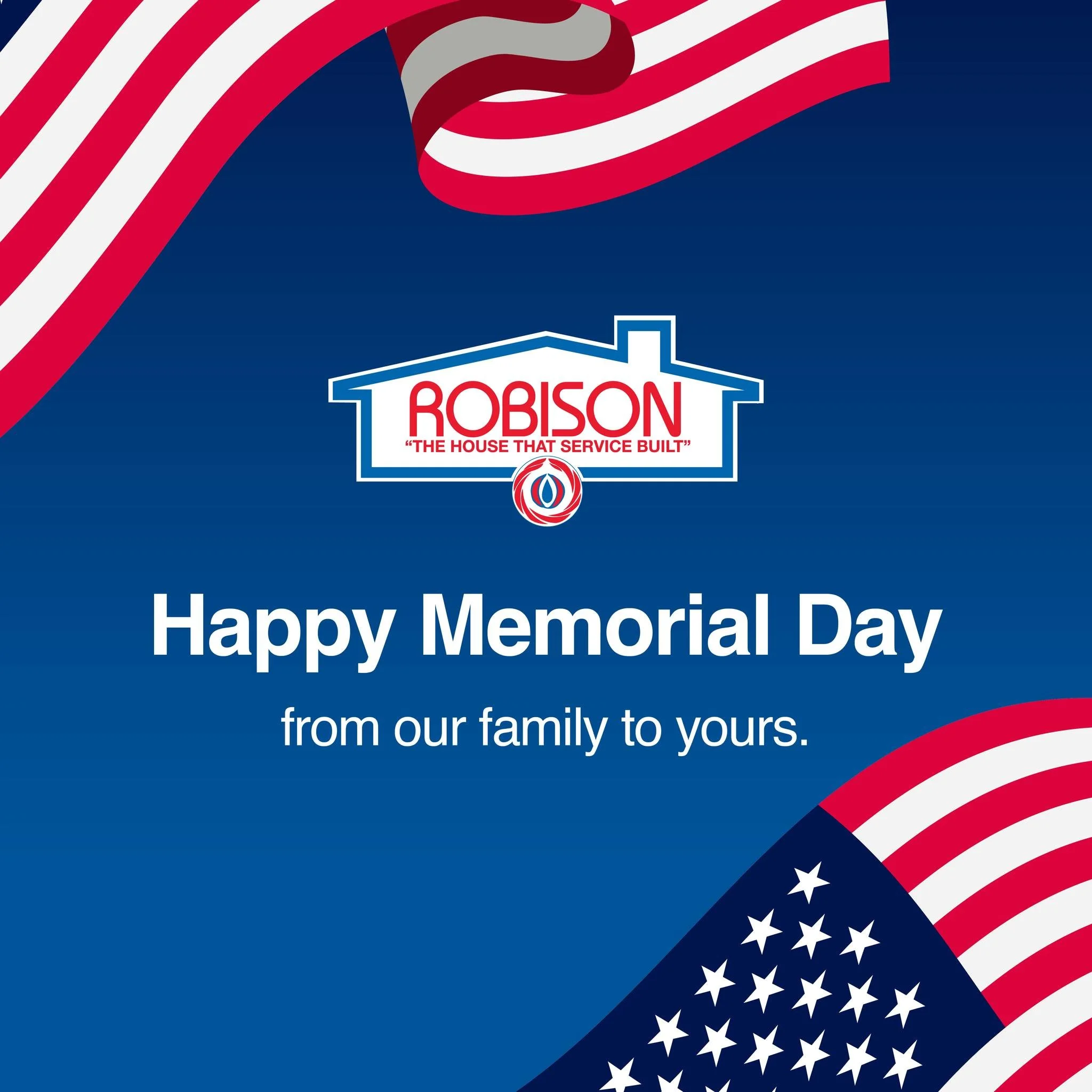 This Memorial Day, we pause to honor and remember those who gave everything for our freedom 🇺🇸 While you gather with family and friends, make sure your home is ready for the heat. Robison is open all weekend for tune-ups, HVAC checks, and emergency