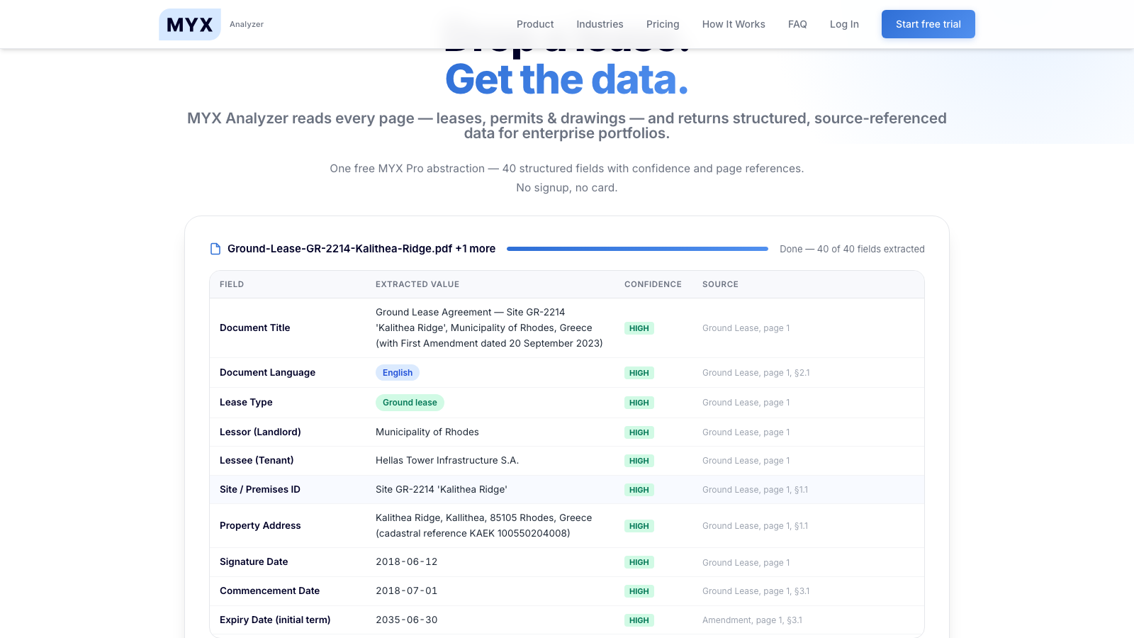 MYX launches free public AI lease abstraction demo