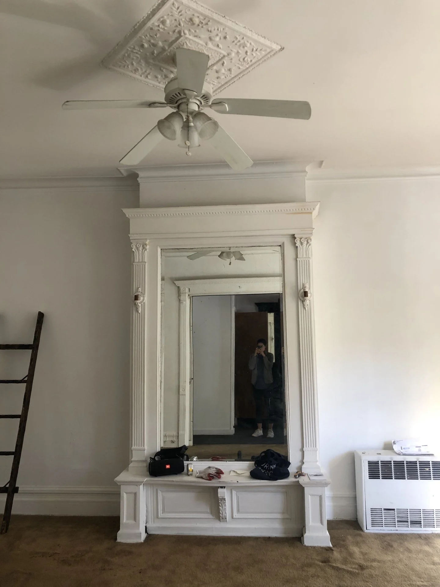 Original pier mirror before renovation