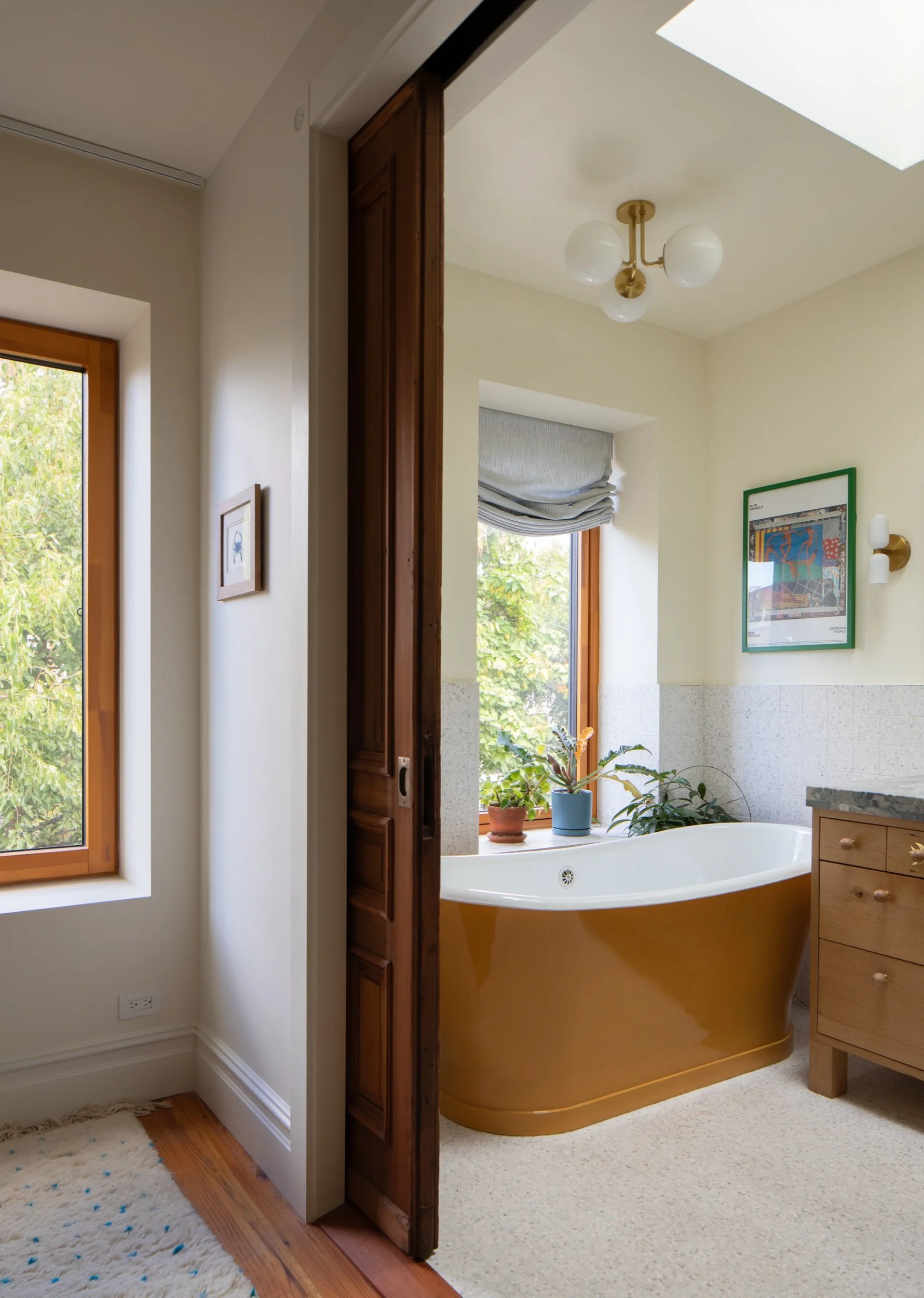 Primary bath with copper tub