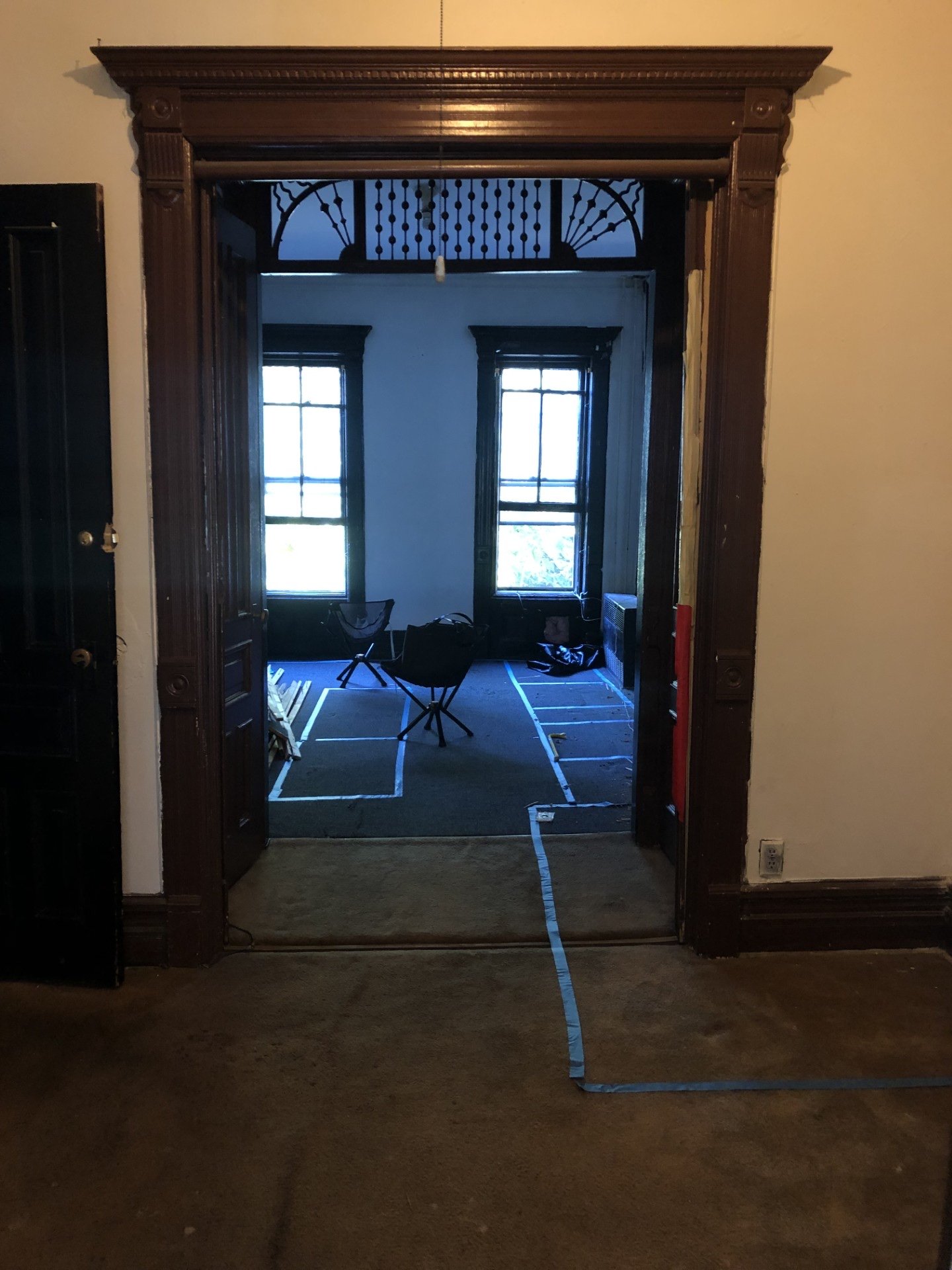 Parlor doorway before renovation