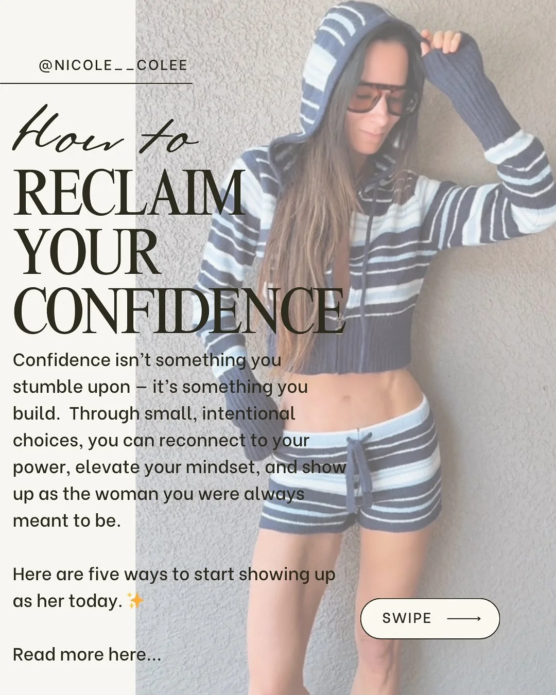 Confidence isn&rsquo;t about having it all figured out &mdash; it&rsquo;s about trusting yourself enough to show up anyway.

It&rsquo;s built in the small, consistent choices:
💫 keeping promises to yourself
💫 dressing for how you want to feel
💫 st