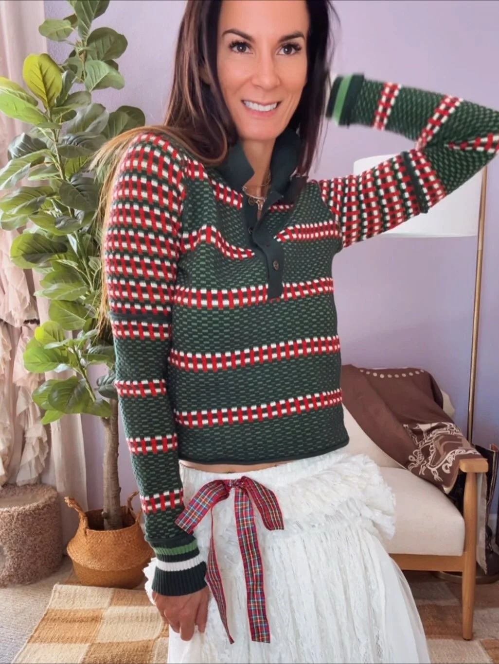 Holiday mode: officially ON 🎄✨

Girly, festive, and just the right amount of edge &mdash; because who says you can&rsquo;t wear lace and Prada boots at the same time? It&rsquo;s giving sugarplum fairy meets city chic and I&rsquo;m here for it. Bring