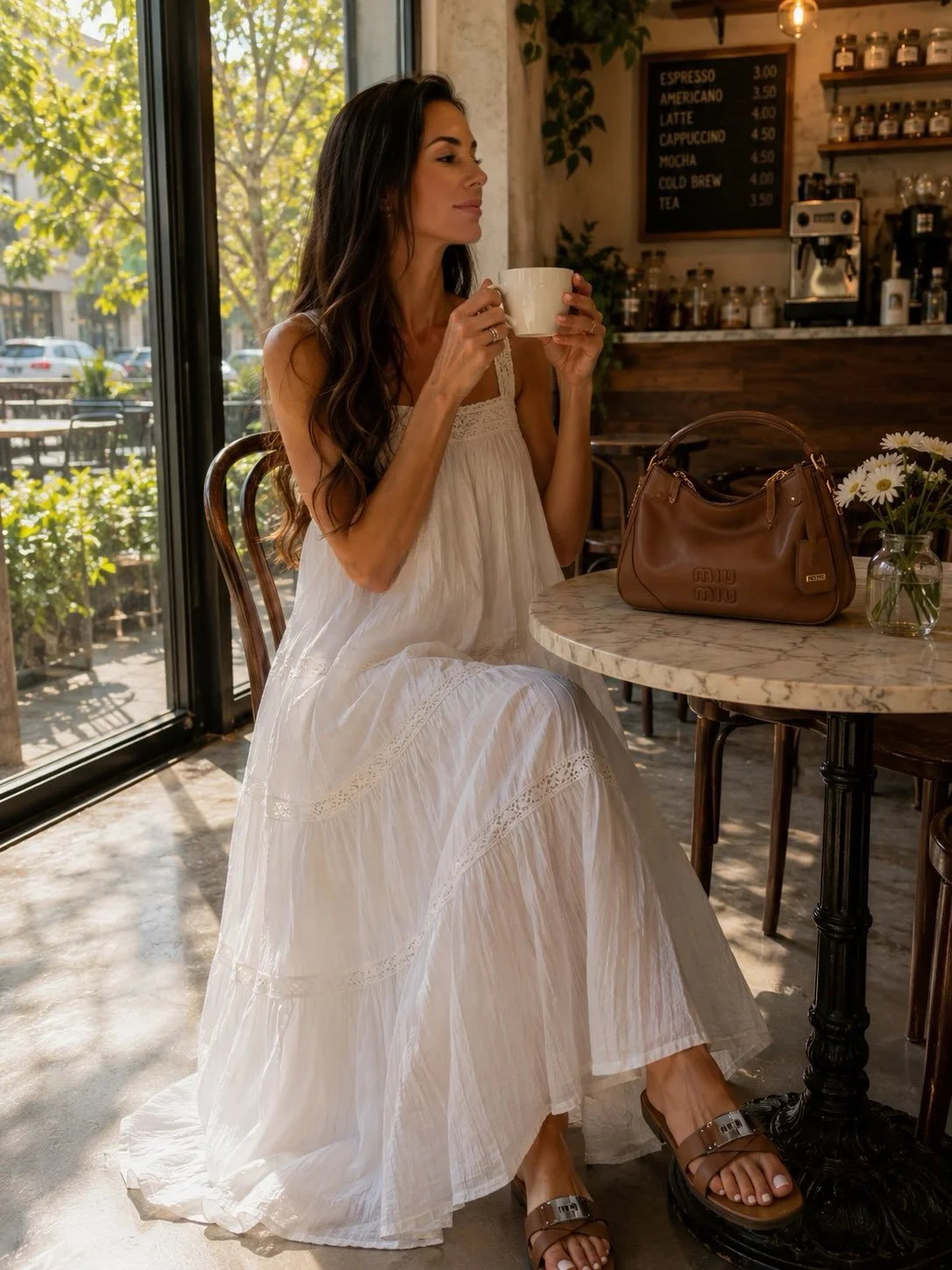 Fit check. 🤍 #AbercrombiePartner
Some mornings don&rsquo;t need a plan&hellip; just good coffee, a pretty dress, and a little time to slow down. ☕🤍

I&rsquo;m learning that the best mornings aren&rsquo;t always the busiest ones&mdash;they&rsquo;re 