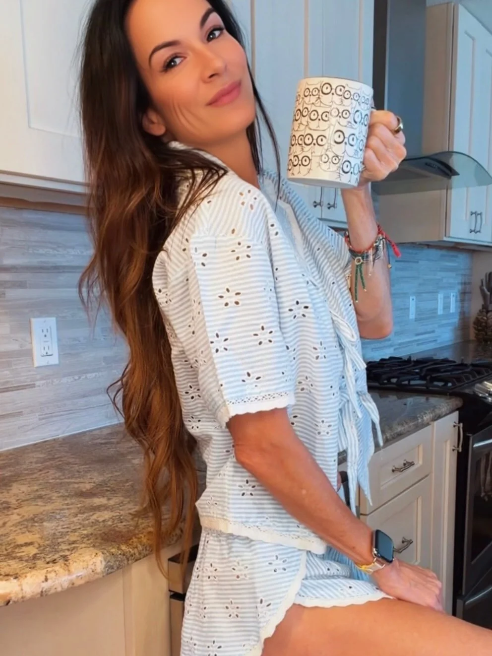 Easy Sunday mornings ☕️🤍

Cute matching set, coffee in hand and absolutely no intention of rushing anywhere. This little eyelet set was too good not to bring back&mdash;because honestly, Sunday dressing should always be this easy.

Comment SET and I
