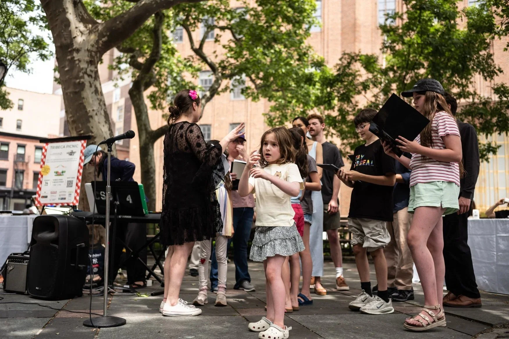 Church Street School for Music and Art performing  in Tribeca Park.