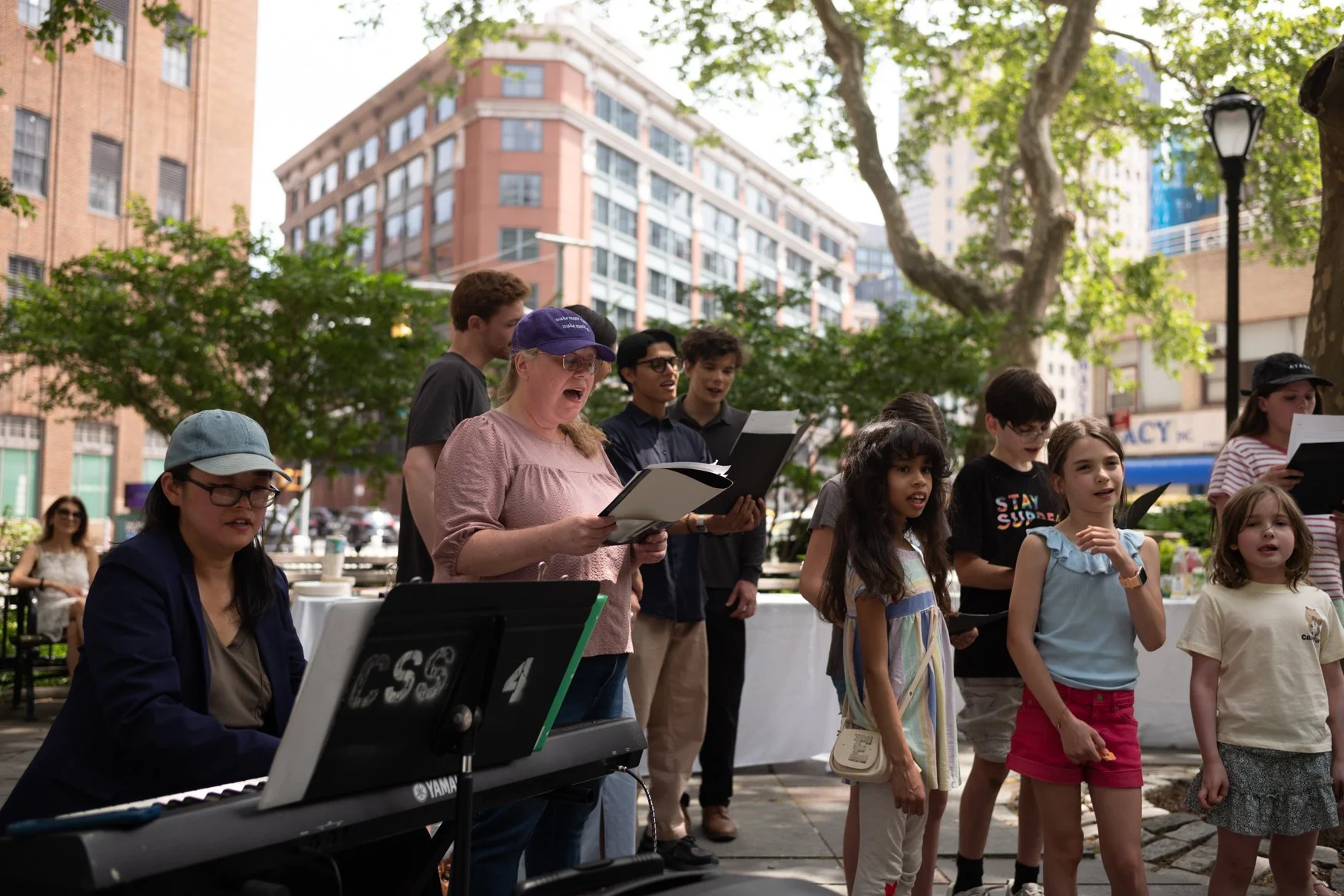 Church Street School for Music and Art performing  in Tribeca Park.