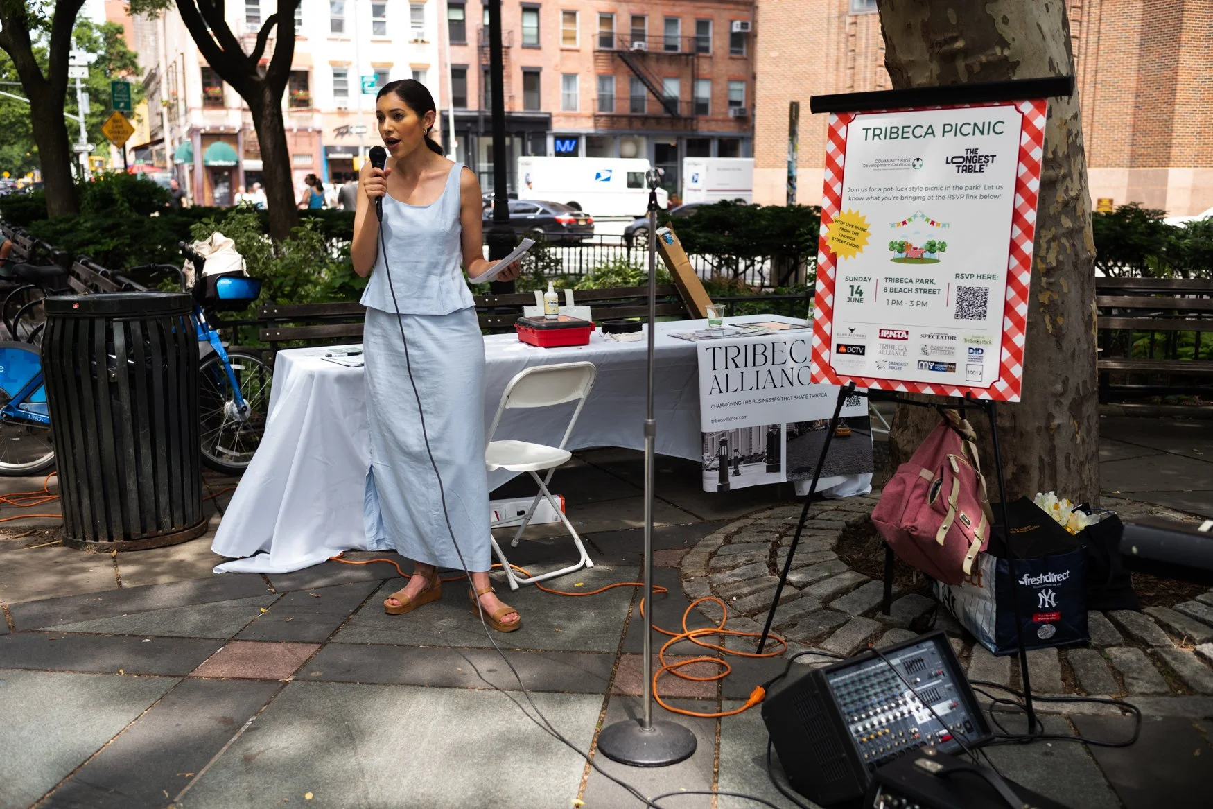 On June 14, CFDC hosted the first-ever “longest table” here in Tribeca, in partnership with local organizations and businesses.  