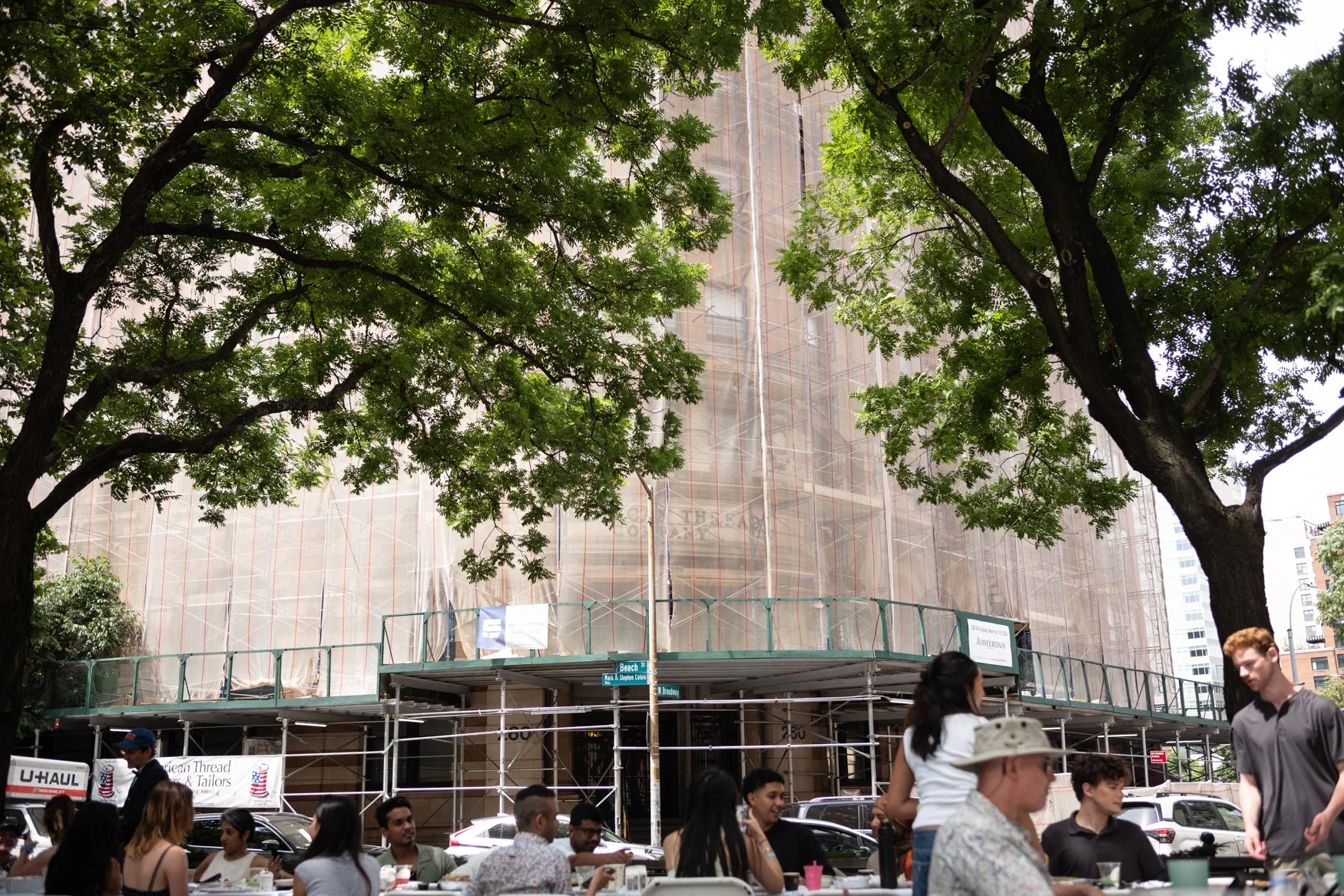 American Thread Building next to Tribeca Park. The Longest Table Tribeca Picnic, Tribeca Park, 2026