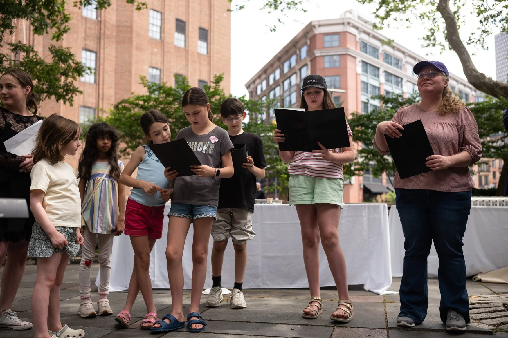 Church Street School for Music and Art performing  in Tribeca Park.