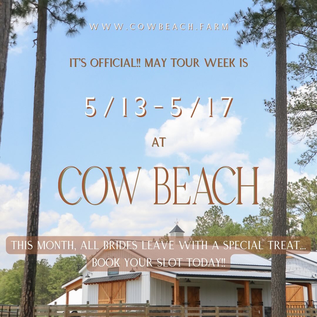 Woohoo! Head to the website and book your time to come see us!! We will have a one-of-a-kind treat for you to take home! #cowbeach