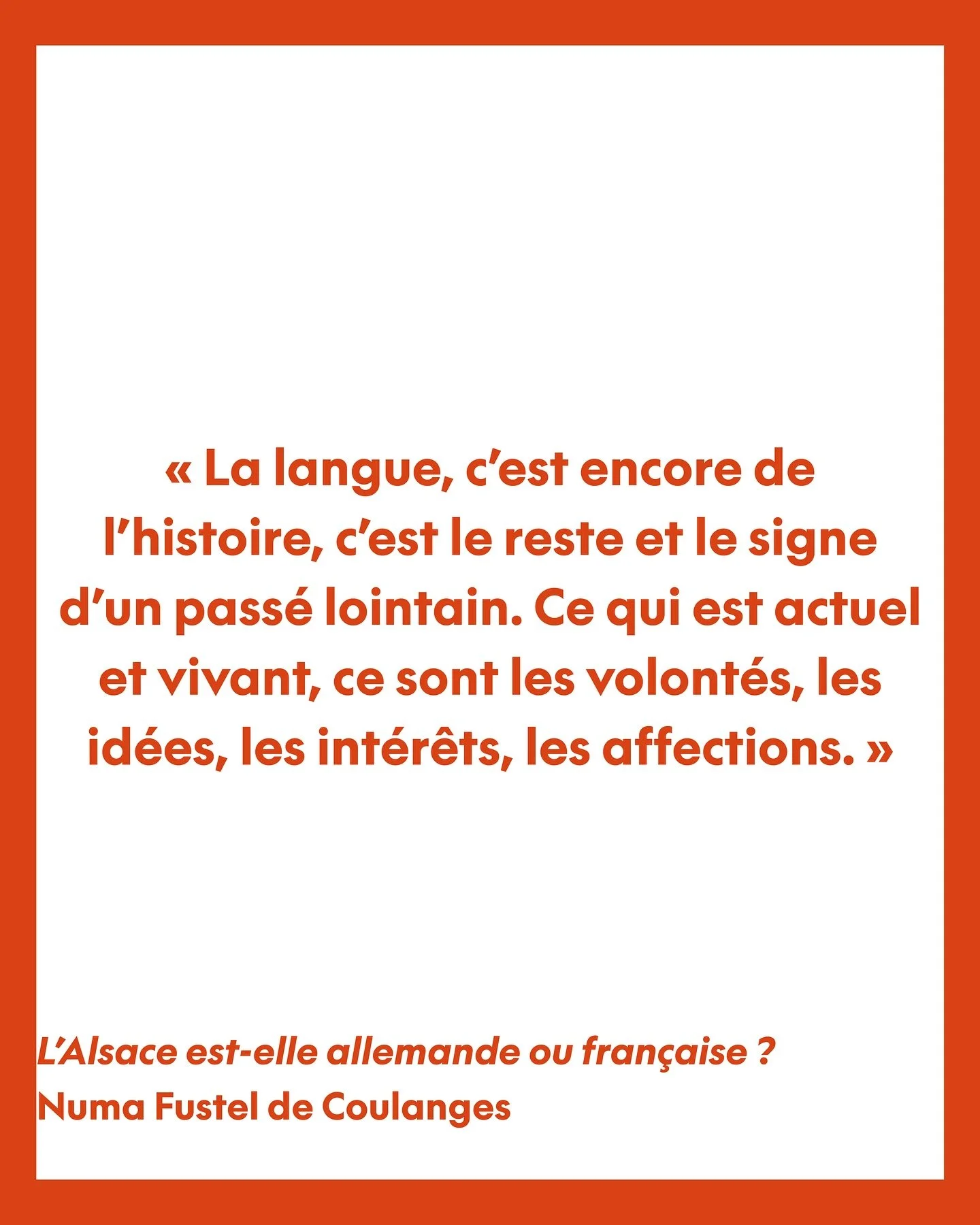 Cette citation de Numa Fustel de Coulanges nous plonge au c&oelig;ur de la r&eacute;flexion qu&rsquo;il propose dans sa lettre &laquo;&nbsp;Aux Italiens&nbsp;&raquo; : au del&agrave; des traditions et des histoires communes, qu&rsquo;est ce qui d&eac