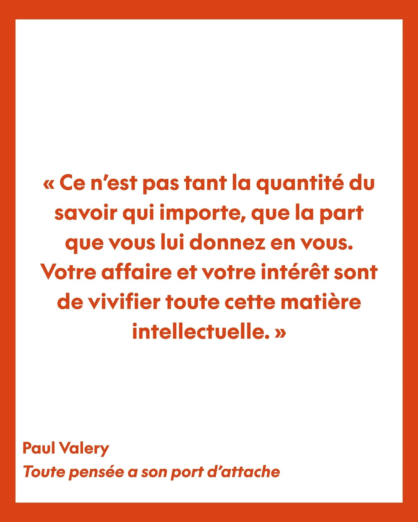 Cette citation de Paul Val&eacute;ry illustre l&rsquo;intuition centrale de le discours qu&rsquo;il prononce en 1935 devant les &eacute;l&egrave;ves de son ancien coll&egrave;ge de S&egrave;te : dans un monde devenu impr&eacute;visible, l&rsquo;&eacu