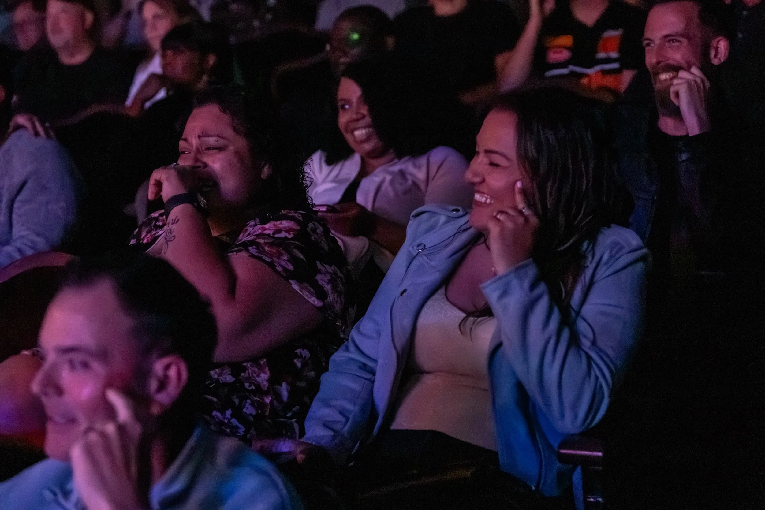audience laughs at the new everett Theater 