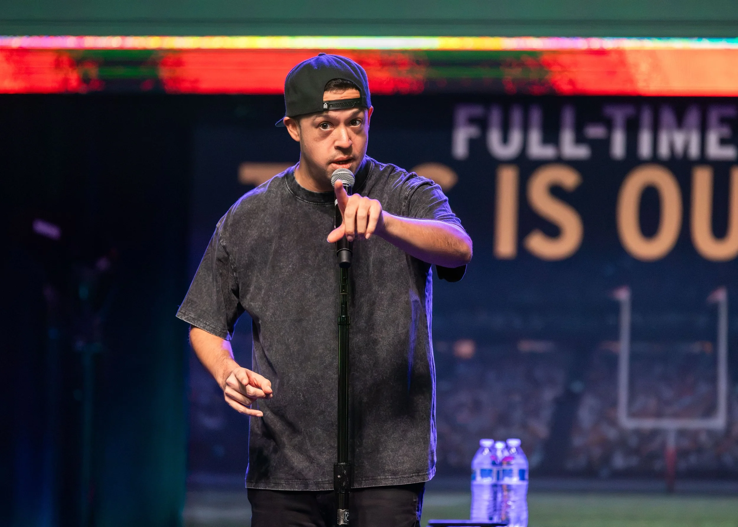 Jose Bolanos performs live at the Jose & Friends comedy show at Muckleshoot Casino, photographed by Tayler Berard Creative.
