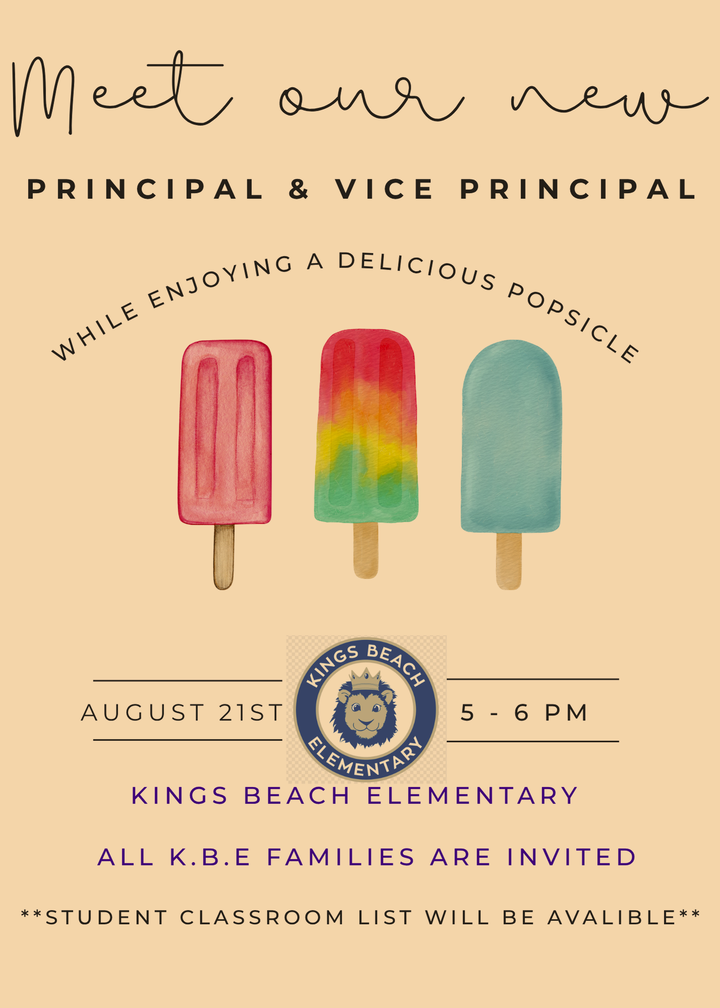 Popsicles with the Principals