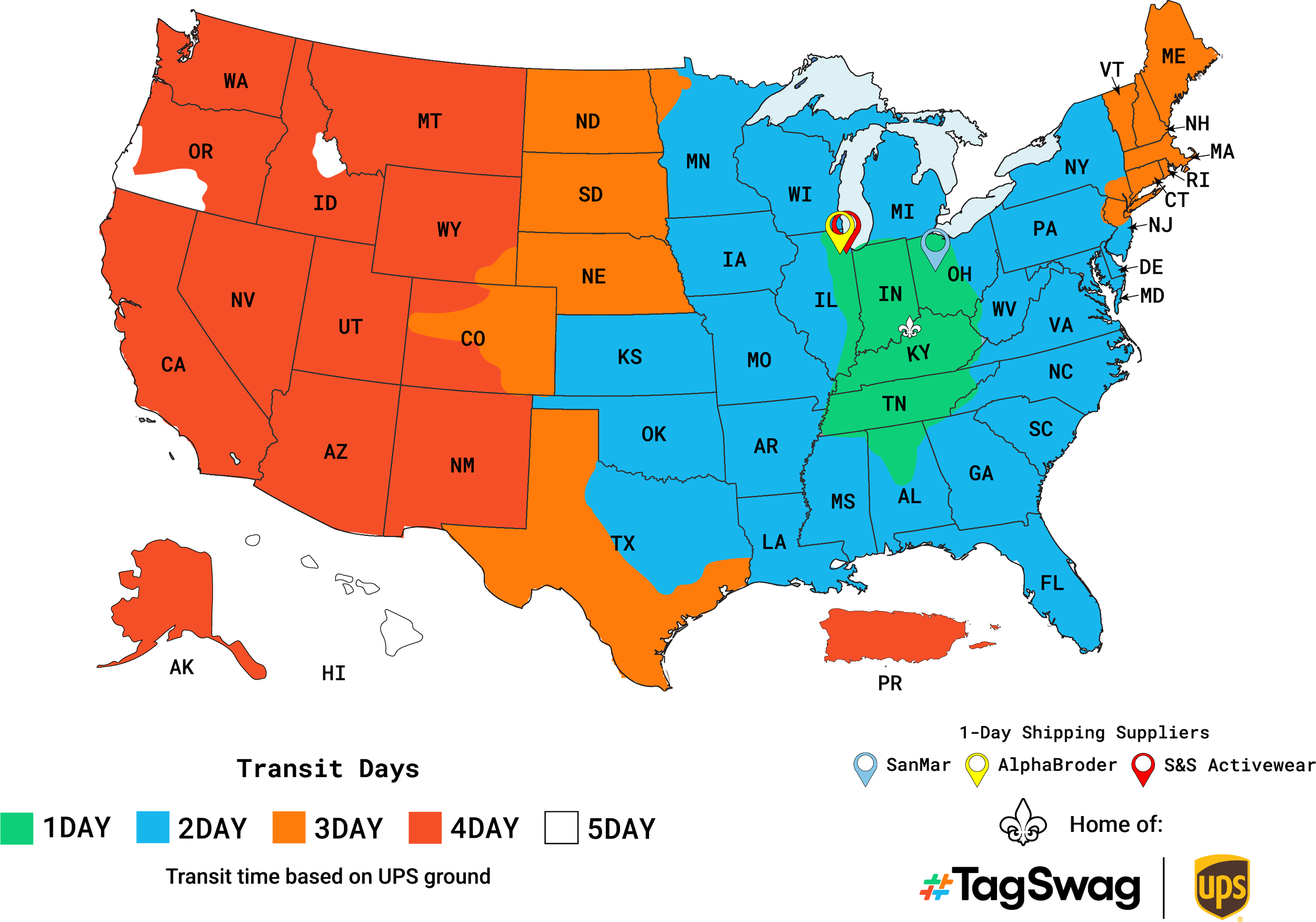Tag Swag USA map