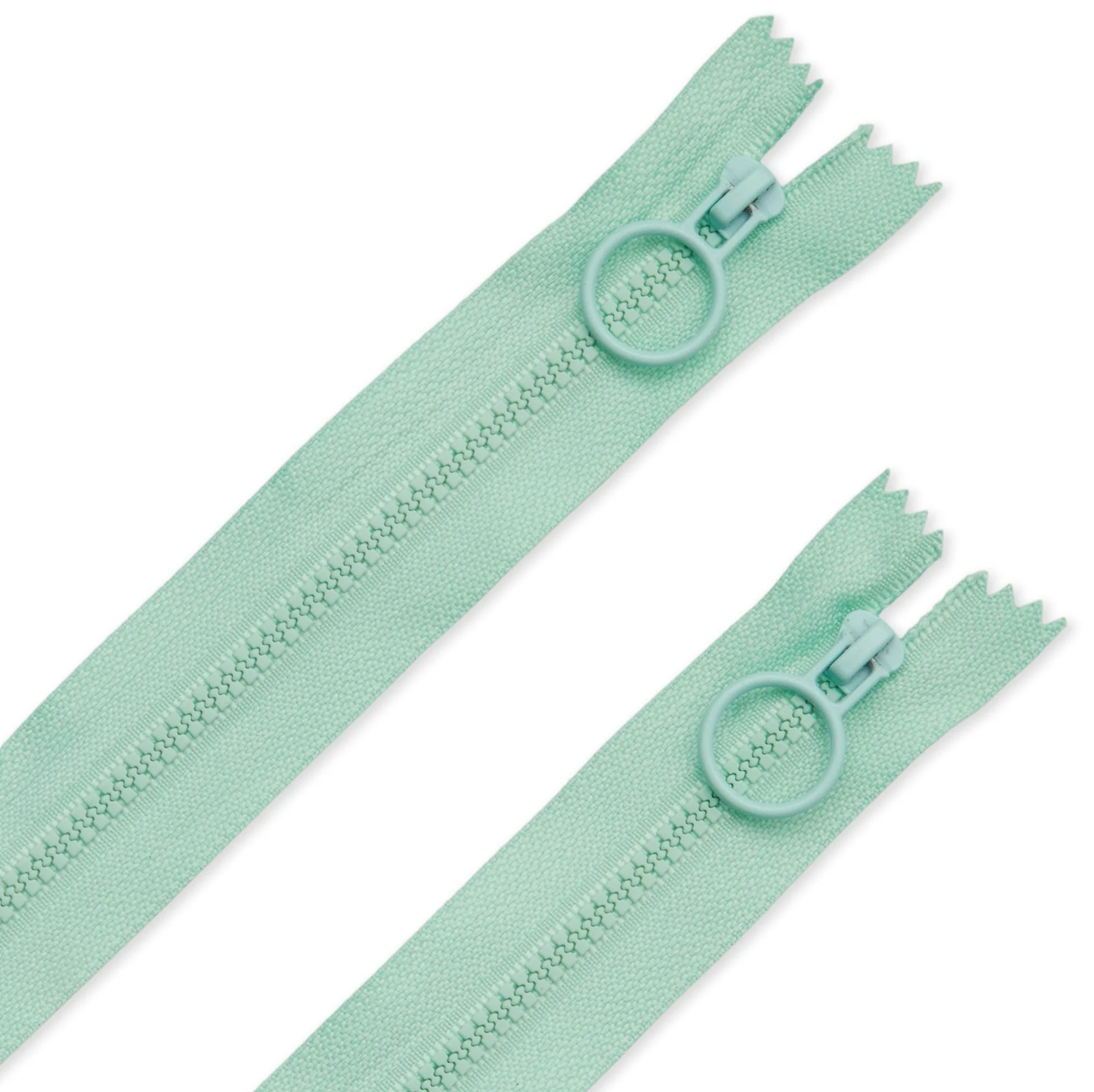 ZW6509 16in Mint Hoop Pull Zipper (2 pk) Double Angle Close Up.jpg