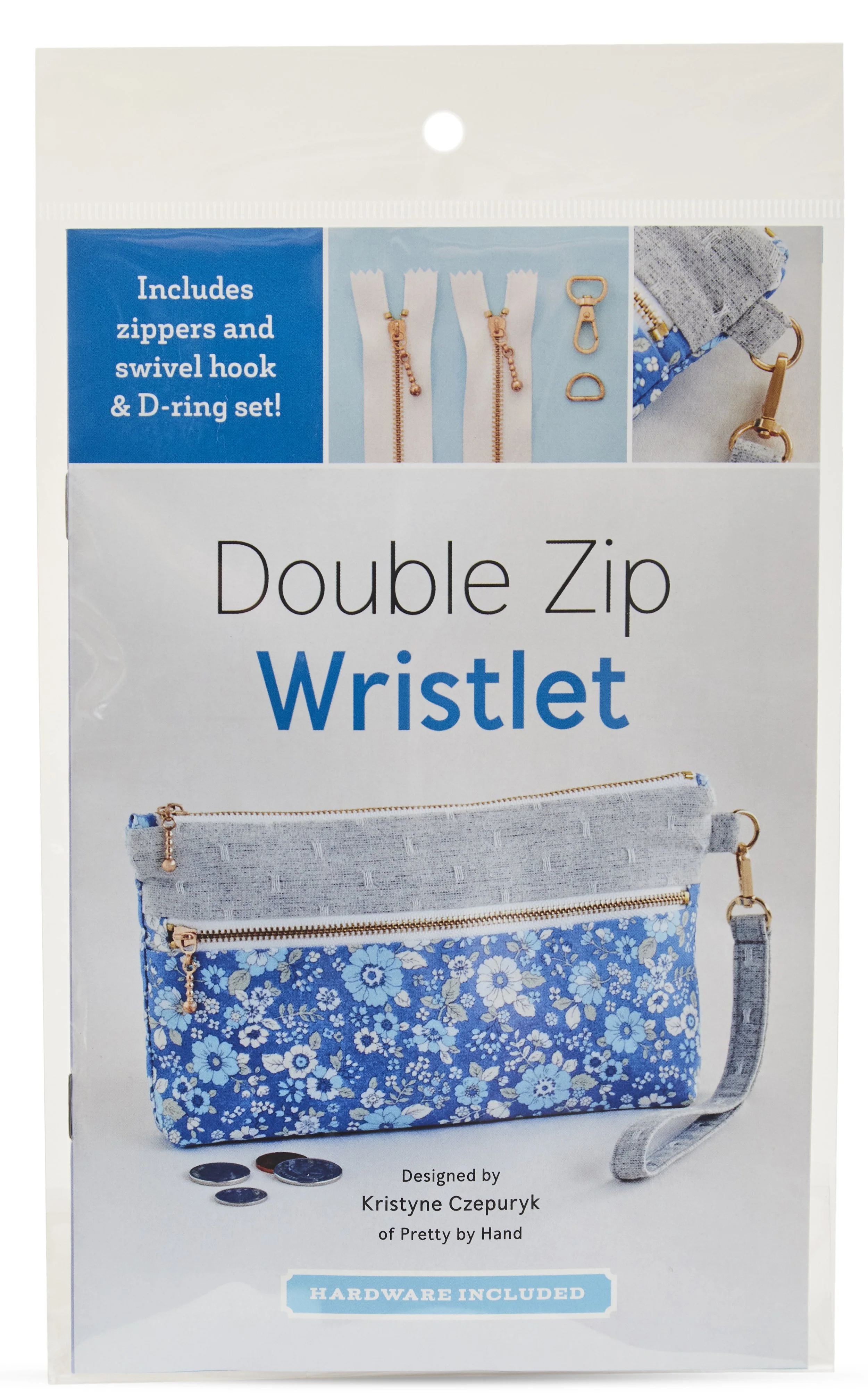 ZW2729 Double Zip Wristlet in Plastic Front.jpg