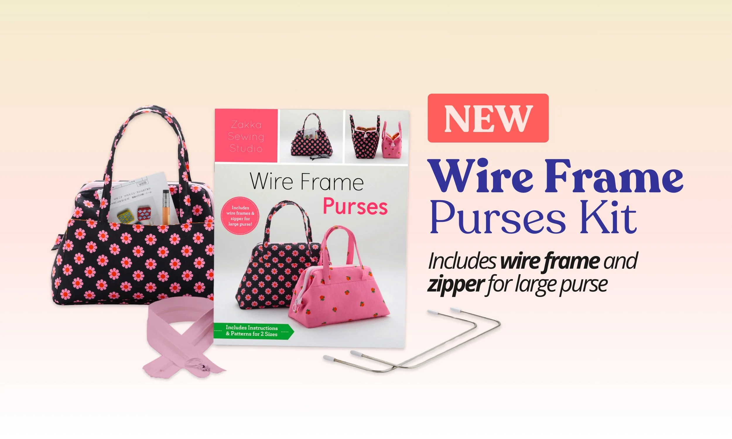 Wire Frame Purses Kit Banner with Pink Zipper.jpeg