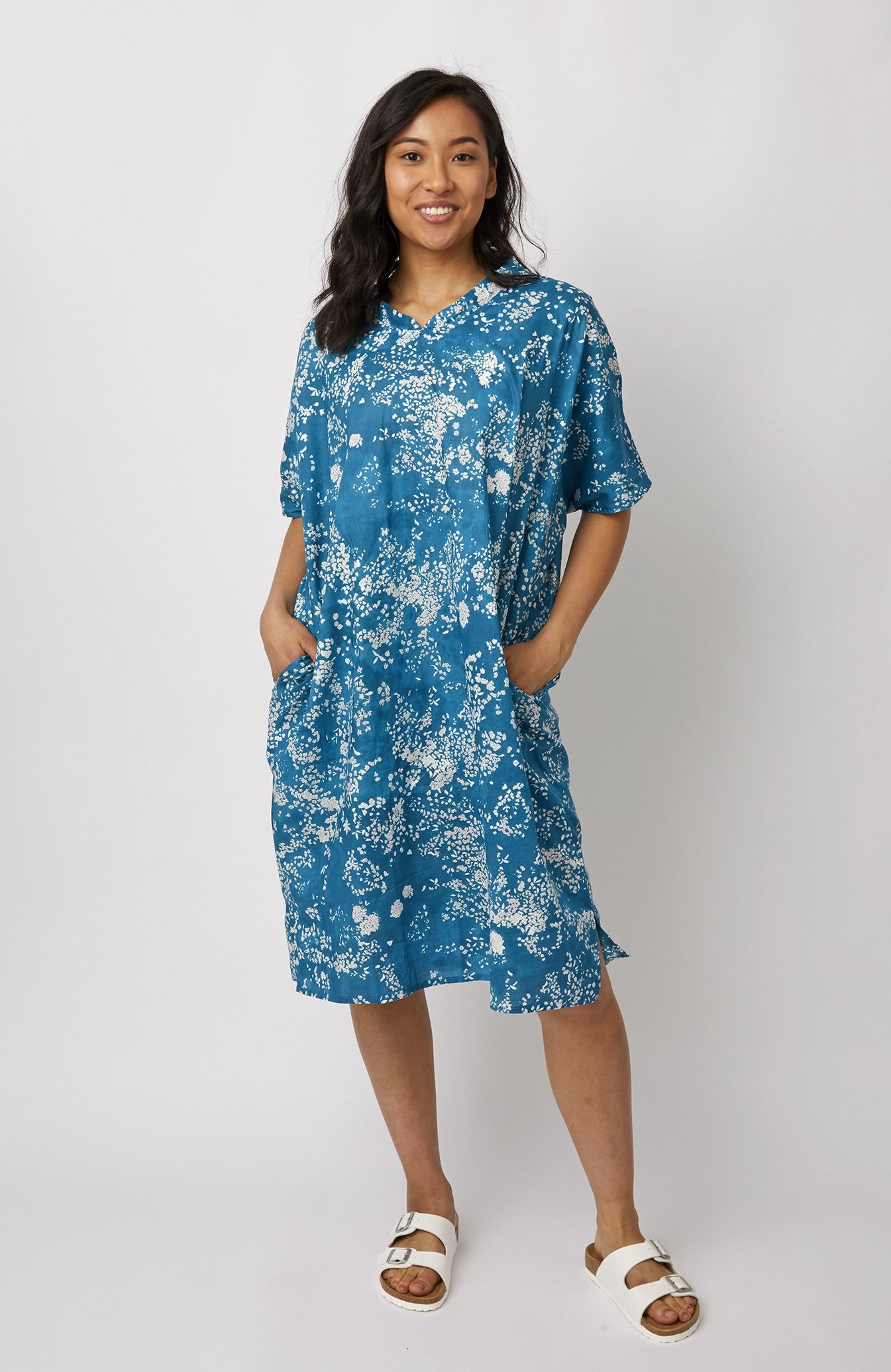 ZW4110 Nani Iro Artist Tunic Dress with Collar Front.jpg