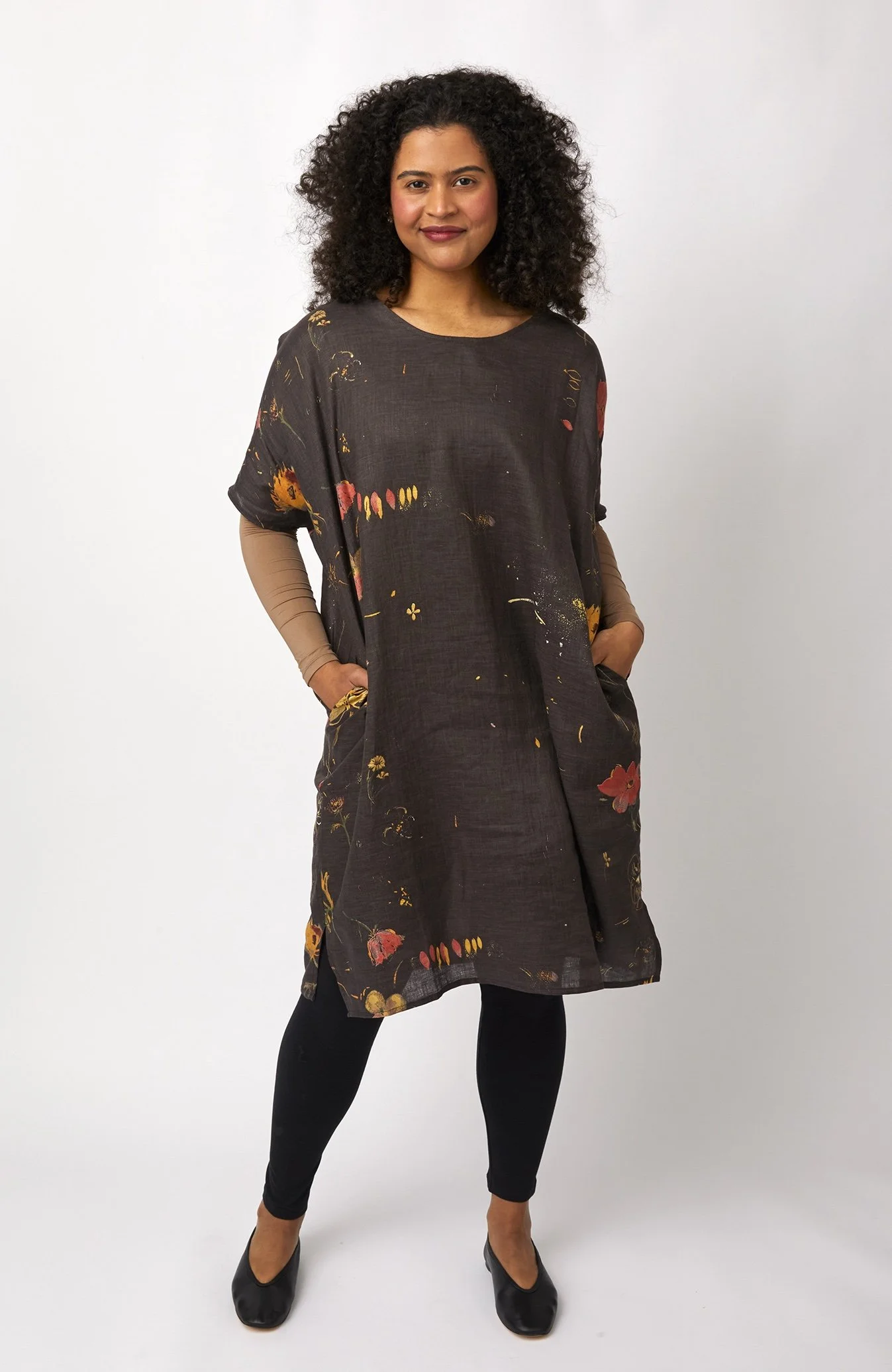 ZW4110 Nani Iro Artist Tunic Dress without Collar Front.jpg