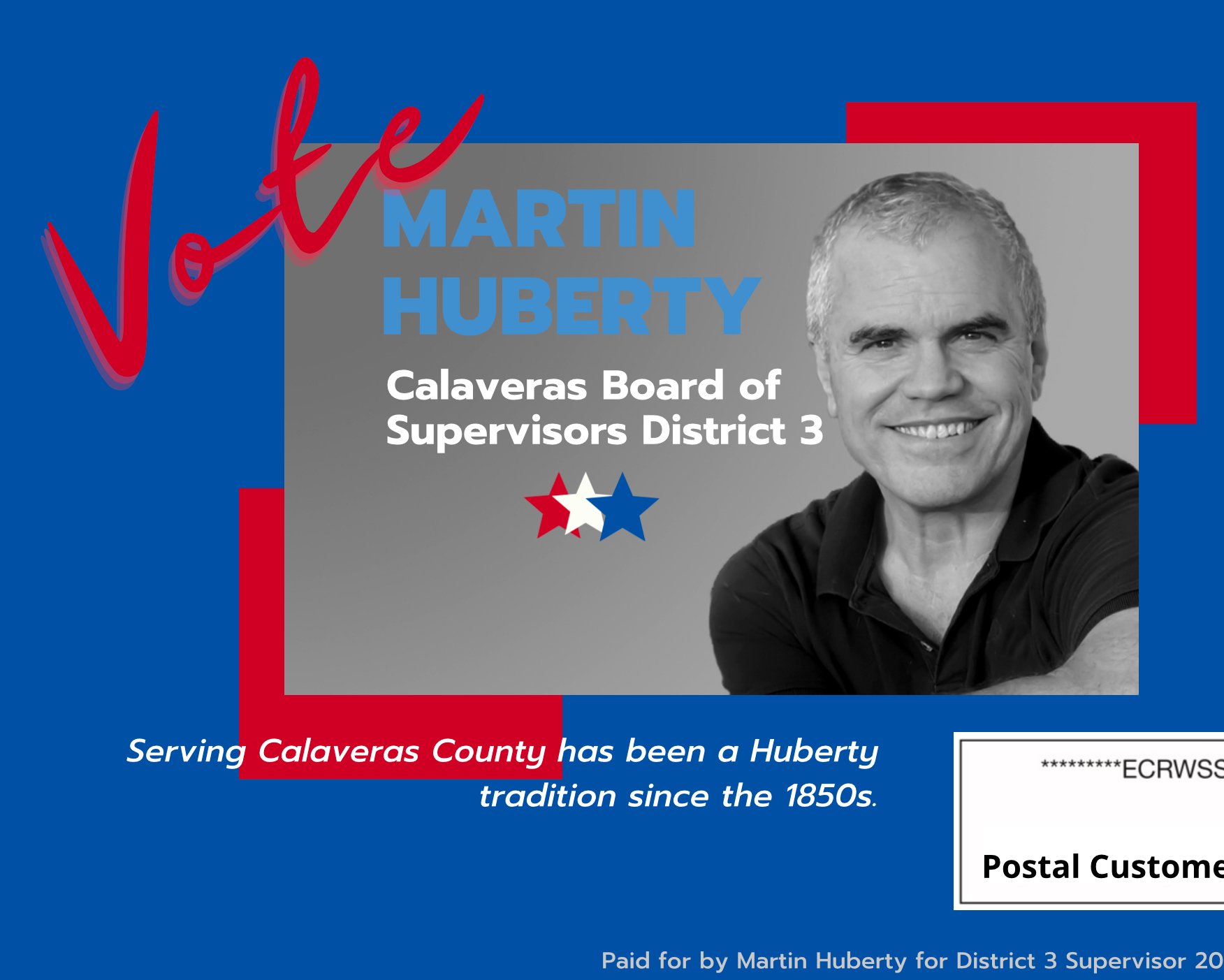 Campaign Management | Graphic Design
Client | Martin Huberty for D3 Supervisor