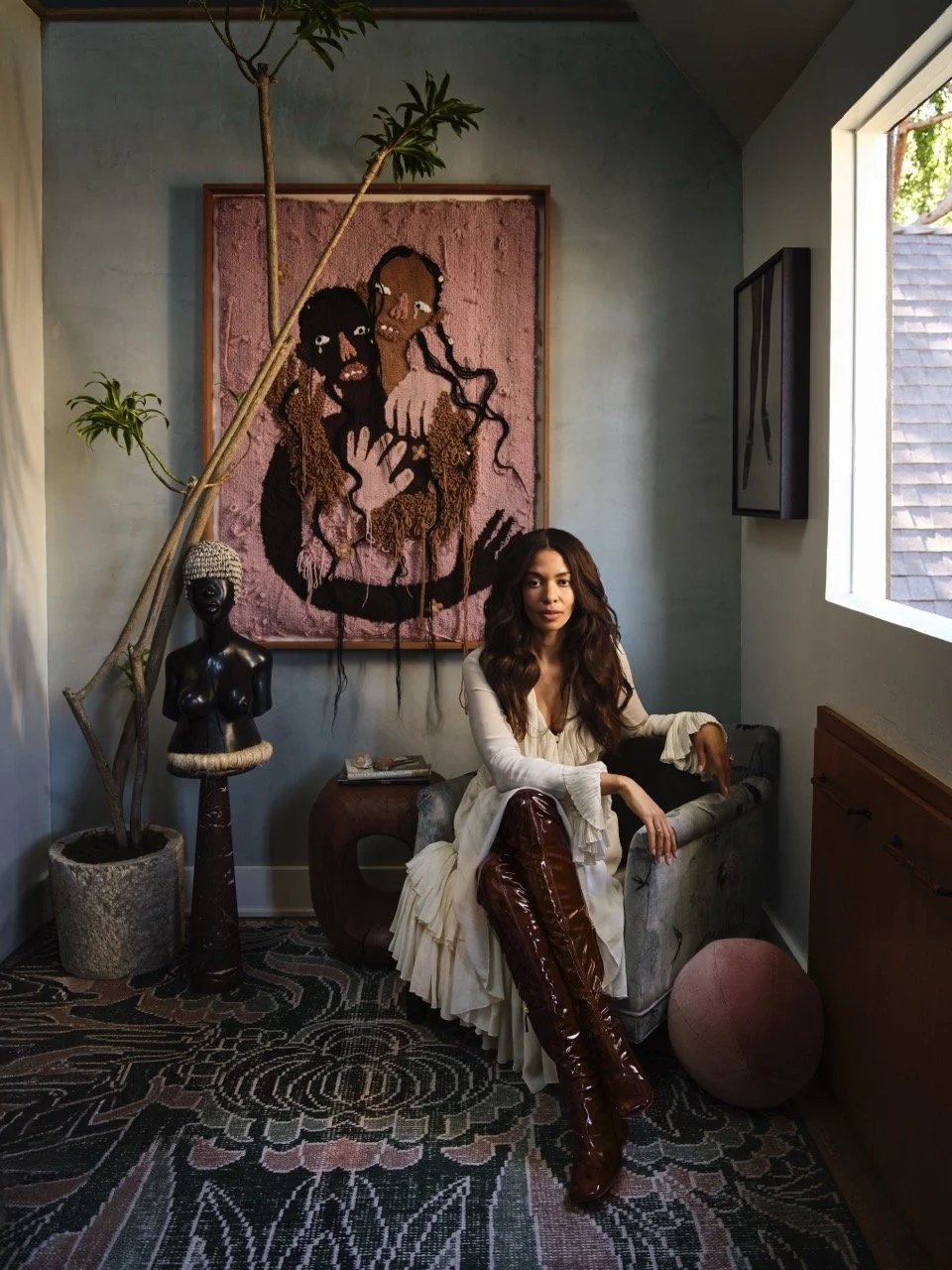 Aurora James for CB2
Photographer: Frank Frances
Assistant: Olivia Demetros
Stylist: Veronica Sullivan