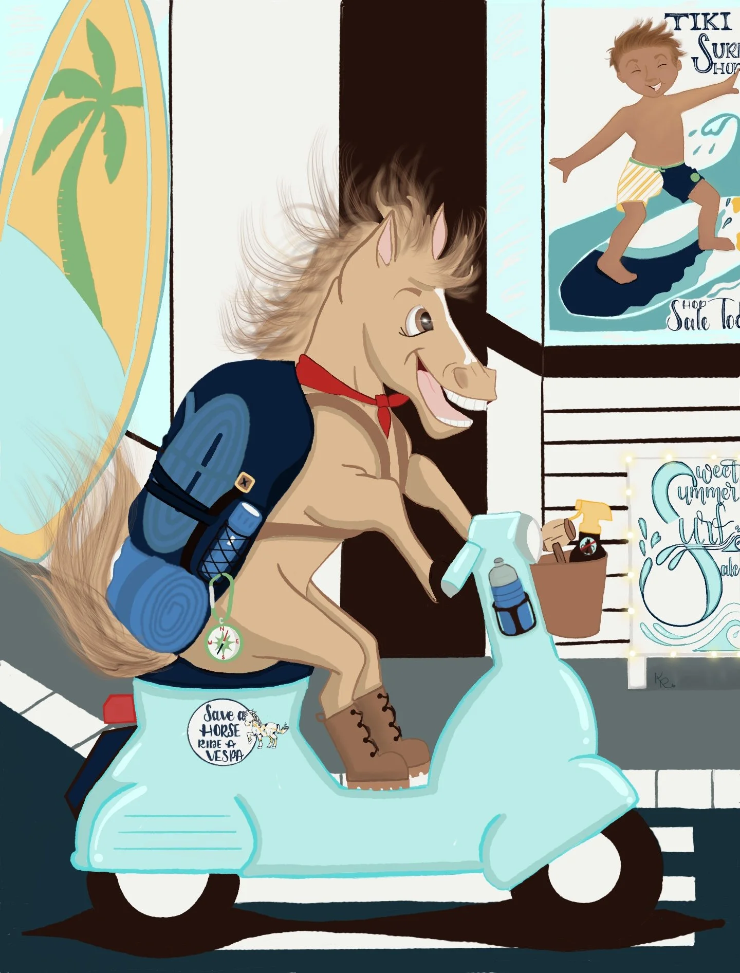 Save a Horse Ride a Vespa Horse on Vespa