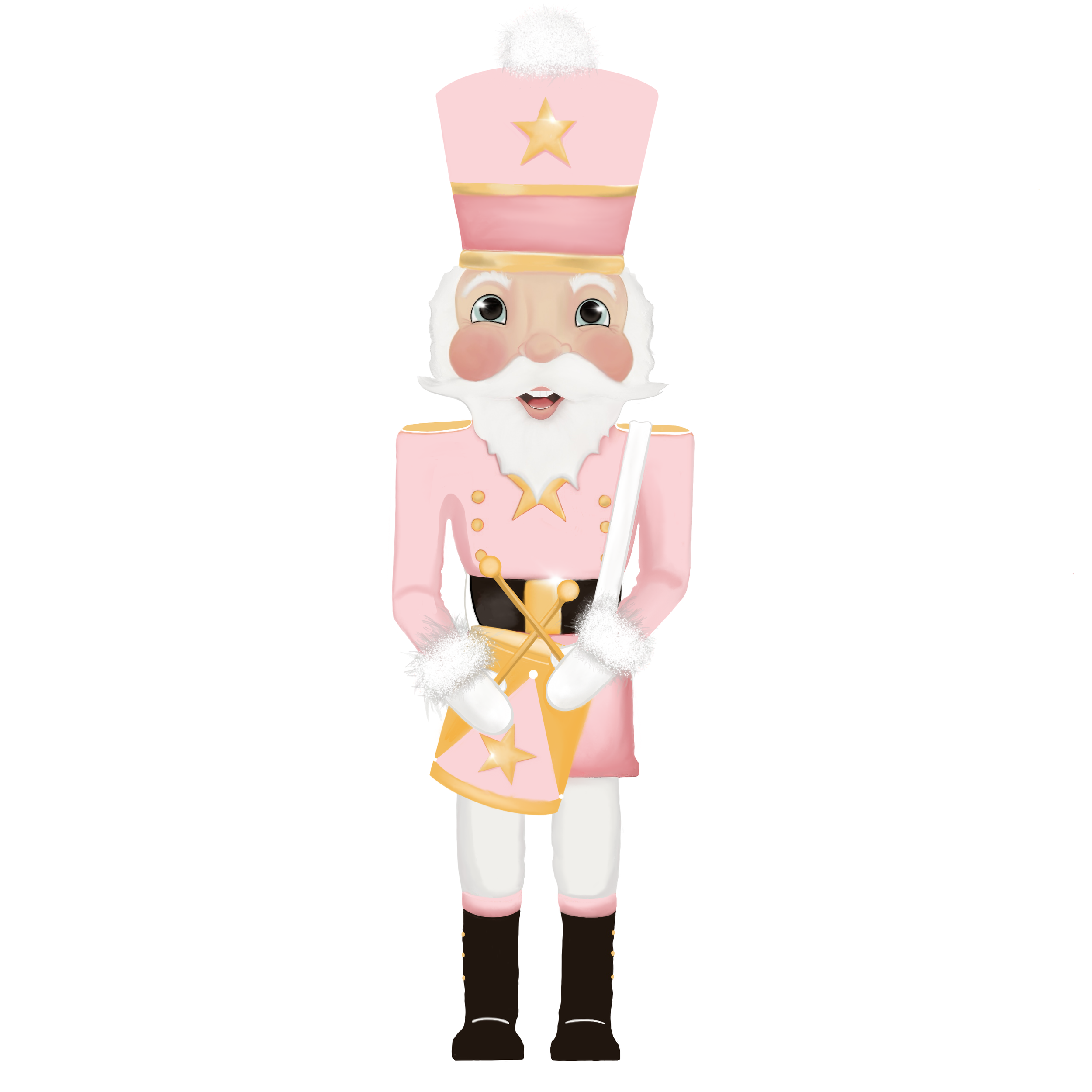 Pink Little Drummer Boy Nutcracker Acrylic Ornament