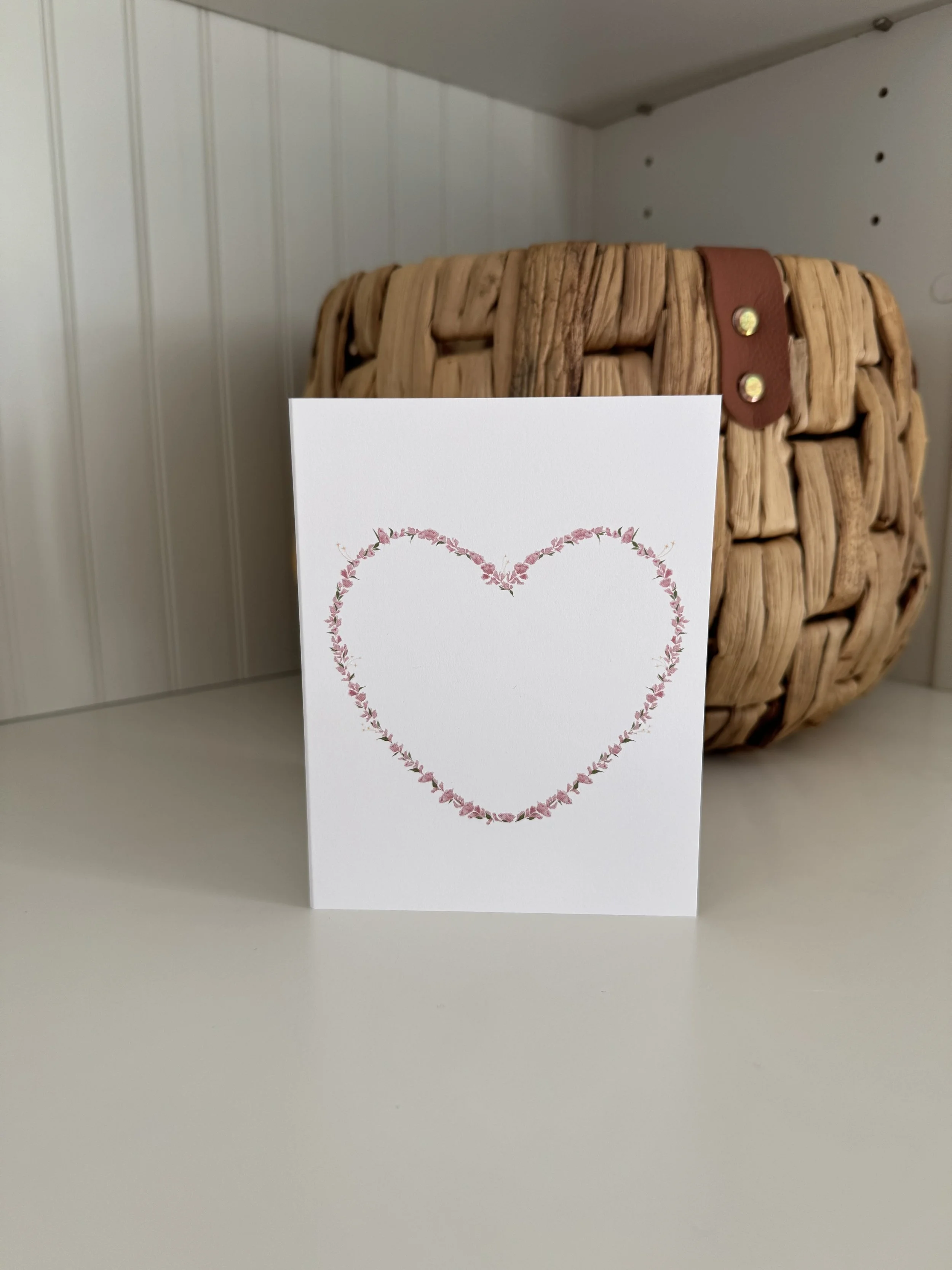Floral Heart Note Card