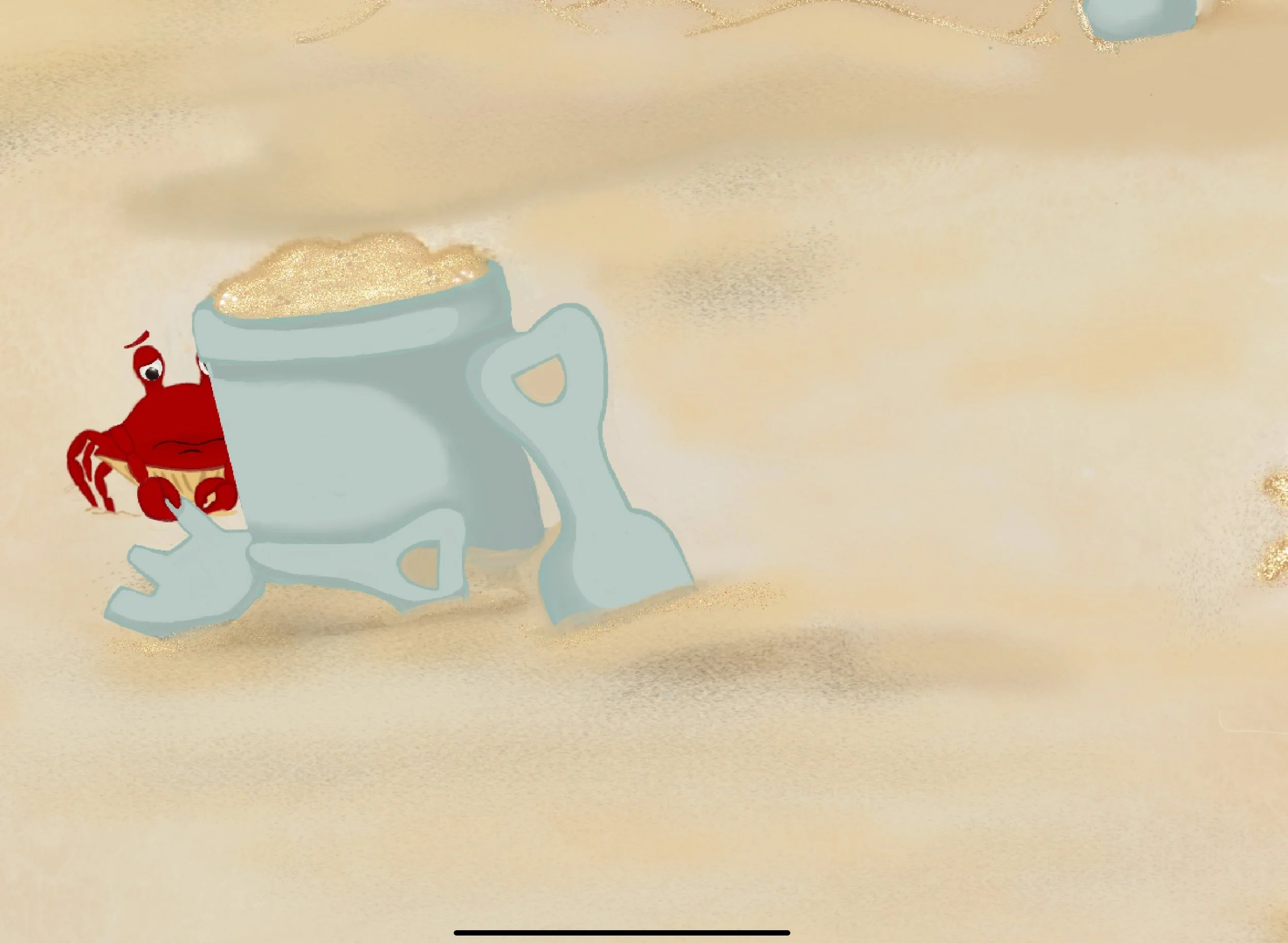 Crab Summer Love Series Sad Children’s Coastal