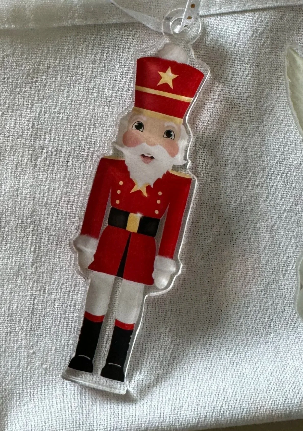 Nutcracker Red Star Acrylic Ornament