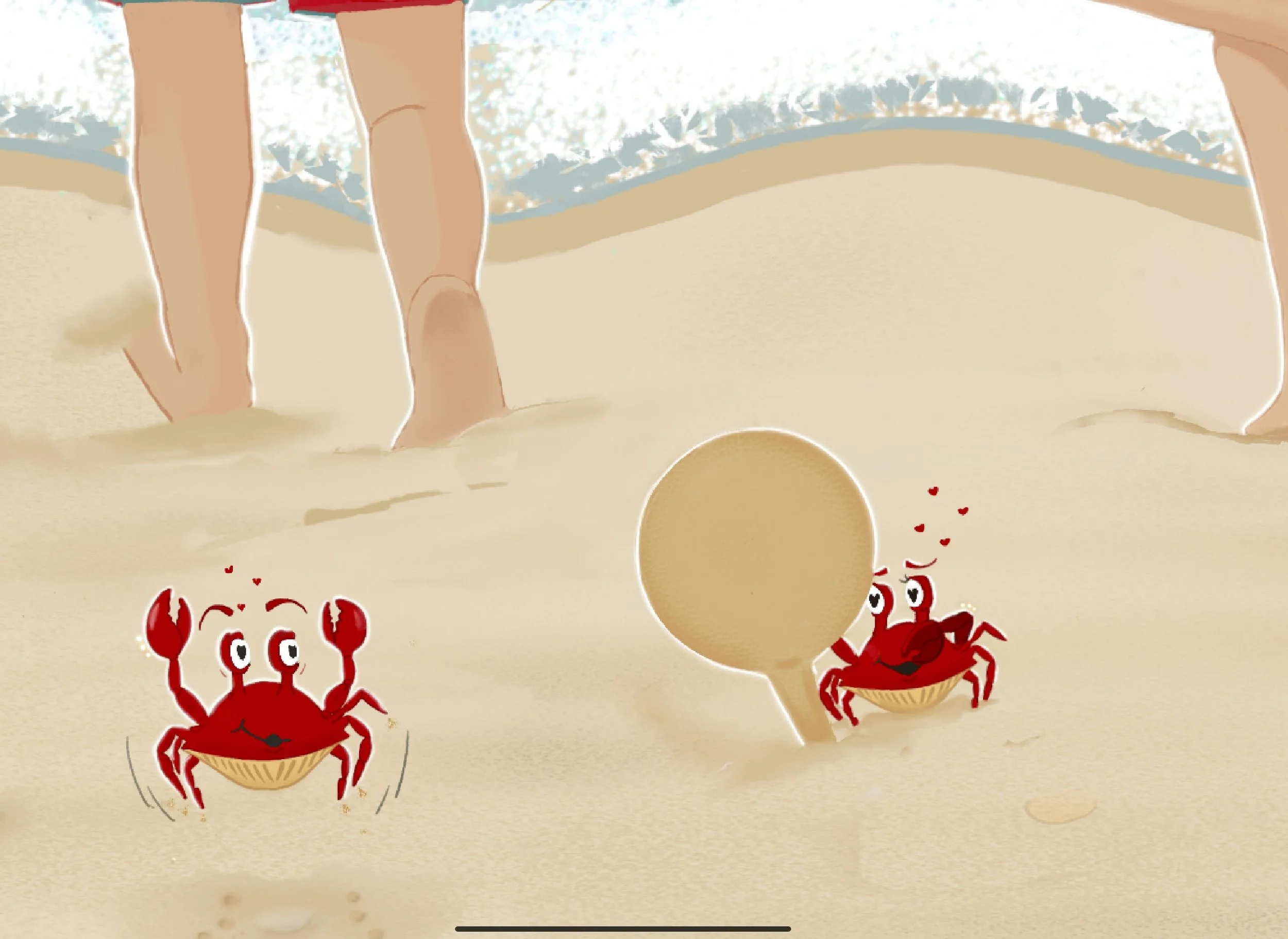 Crab Summer Love Series Children’s Coastal