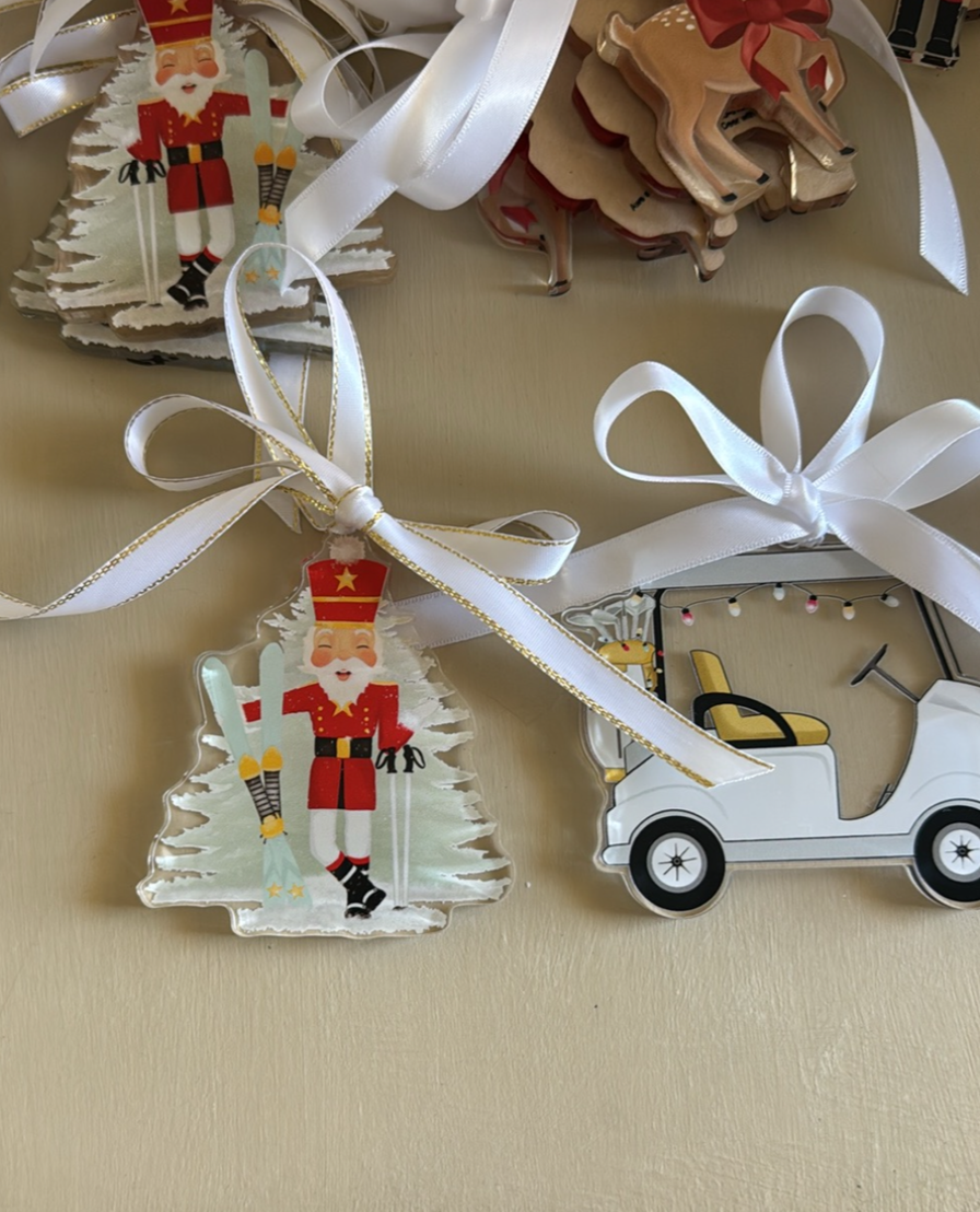 Tis’ the Ski-son Nutcracker Acrylic Ornament