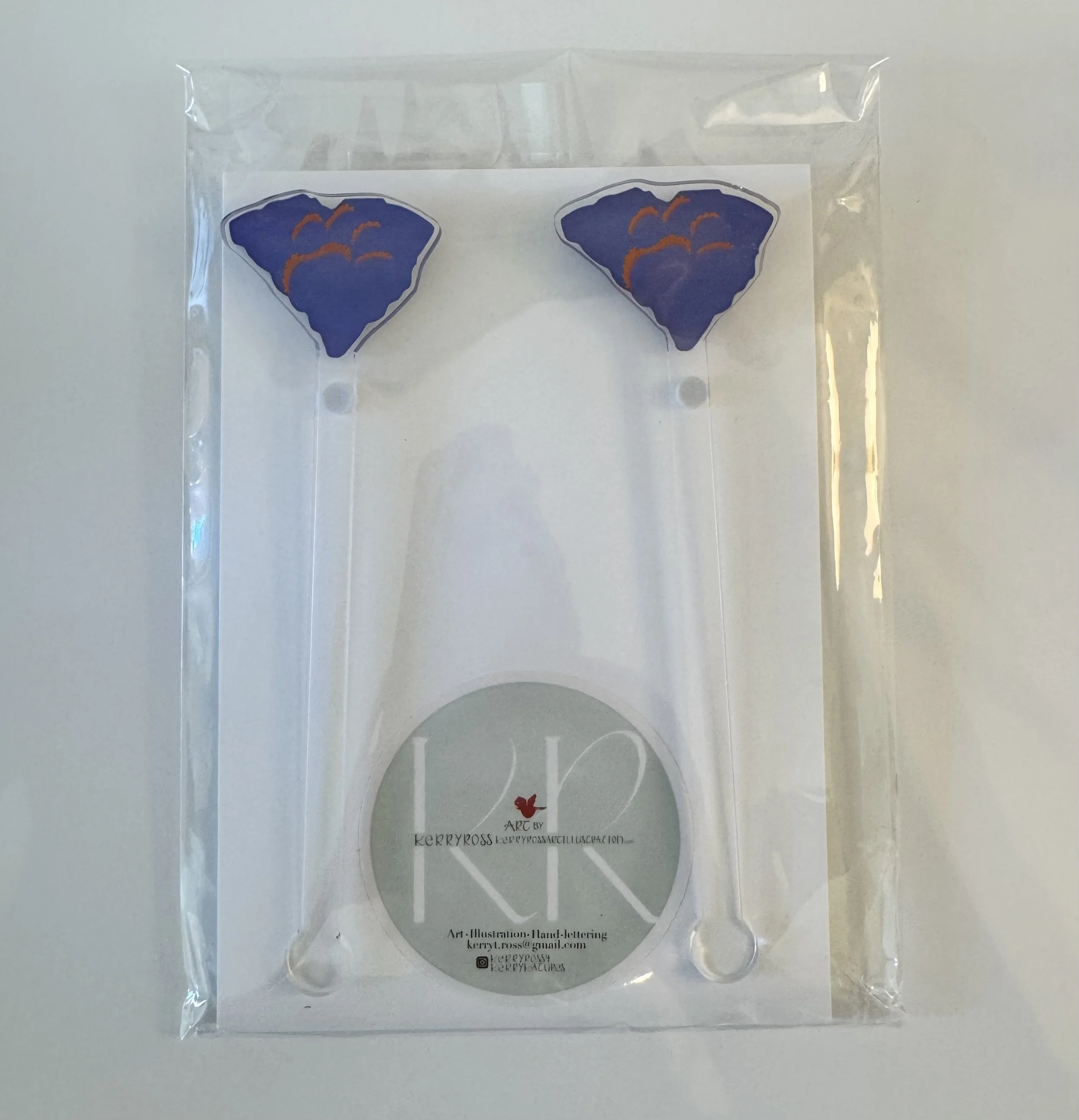 Clemson University Paw Imprint in State of SC Acrylic Stir Sticks