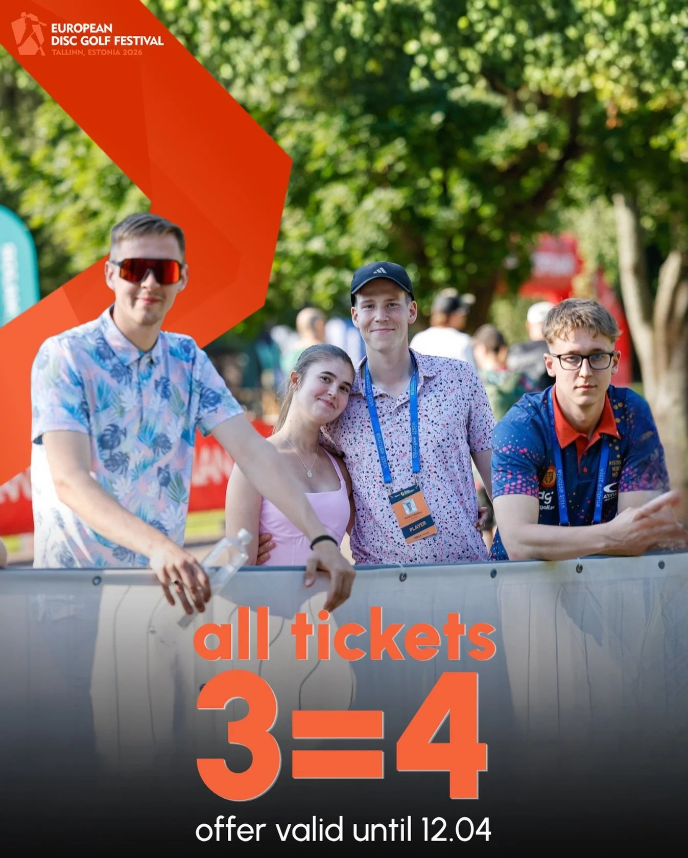 You usually play in a group of four. Now come watch the best do it too, with 4 tickets for the price of 3. 🙂&zwj;↕️

Bring your usual crew and spend the week watching the world&rsquo;s best players, soaking up the festival atmosphere, and turning it