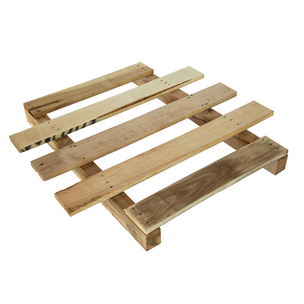 specialty-made wood pallet on a white background