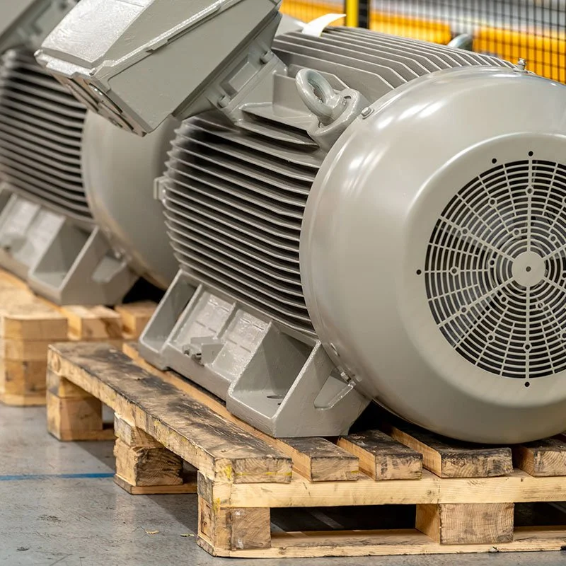 turbine on wood pallet