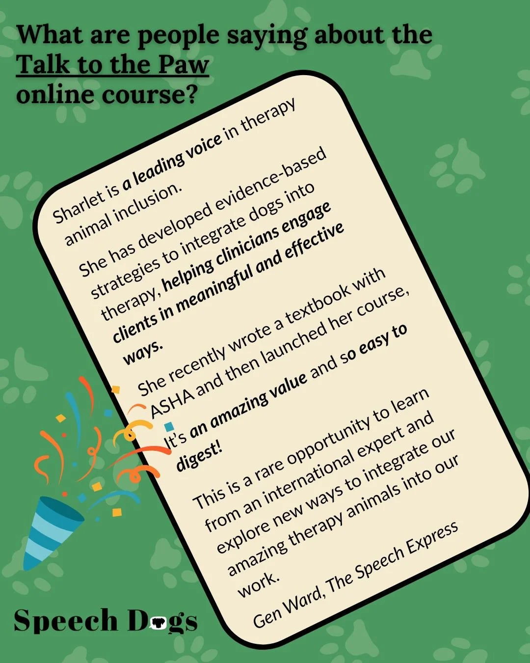 Don't miss out! 🐕&zwj;🦺 Course price increases March 1!!

✨Get all the details at www.speechdogs.com or link in bio✨