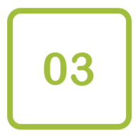 Number '03' inside a green square outline.
