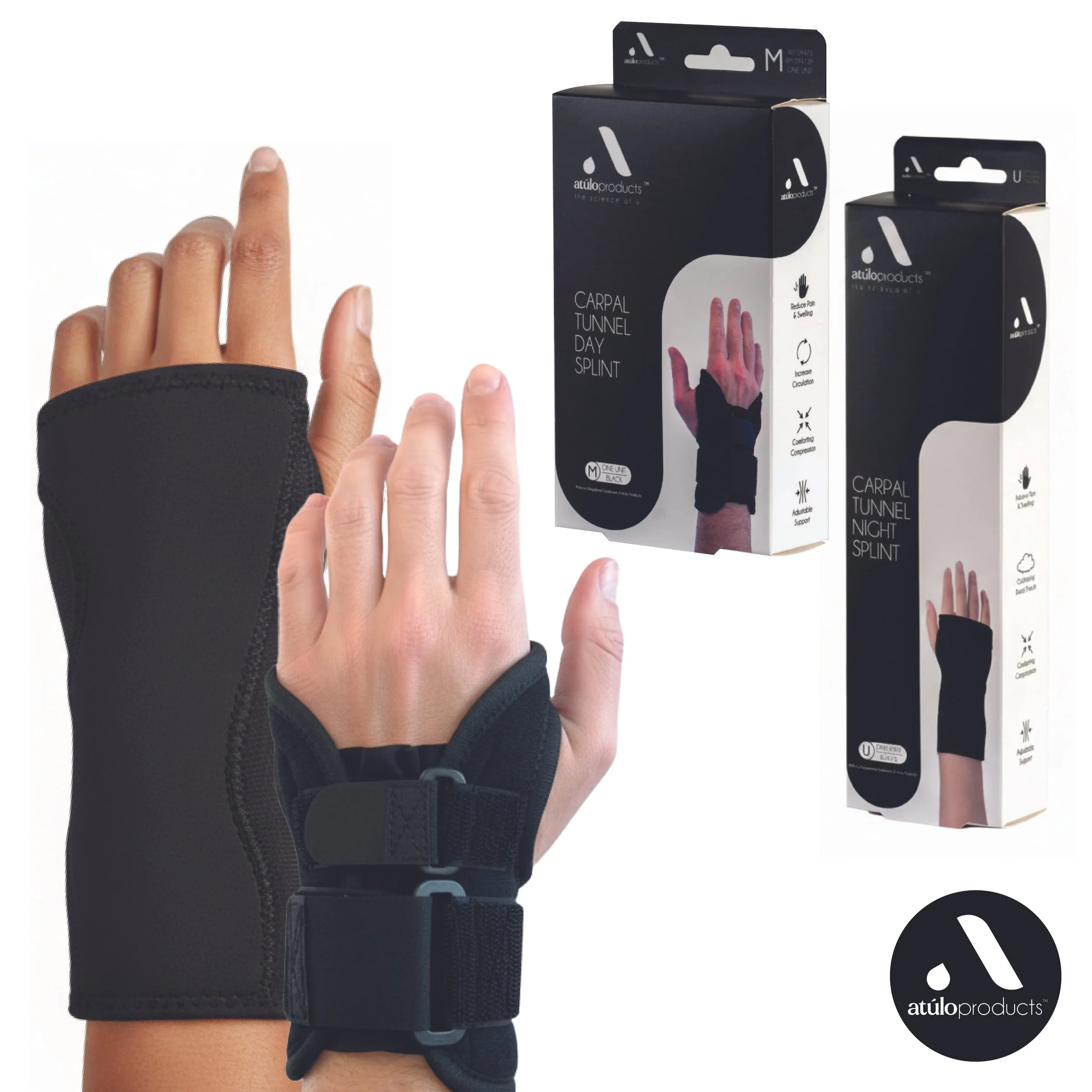 Carpal Tunnel Day + Night Splint: 2-Pack Combo Set
